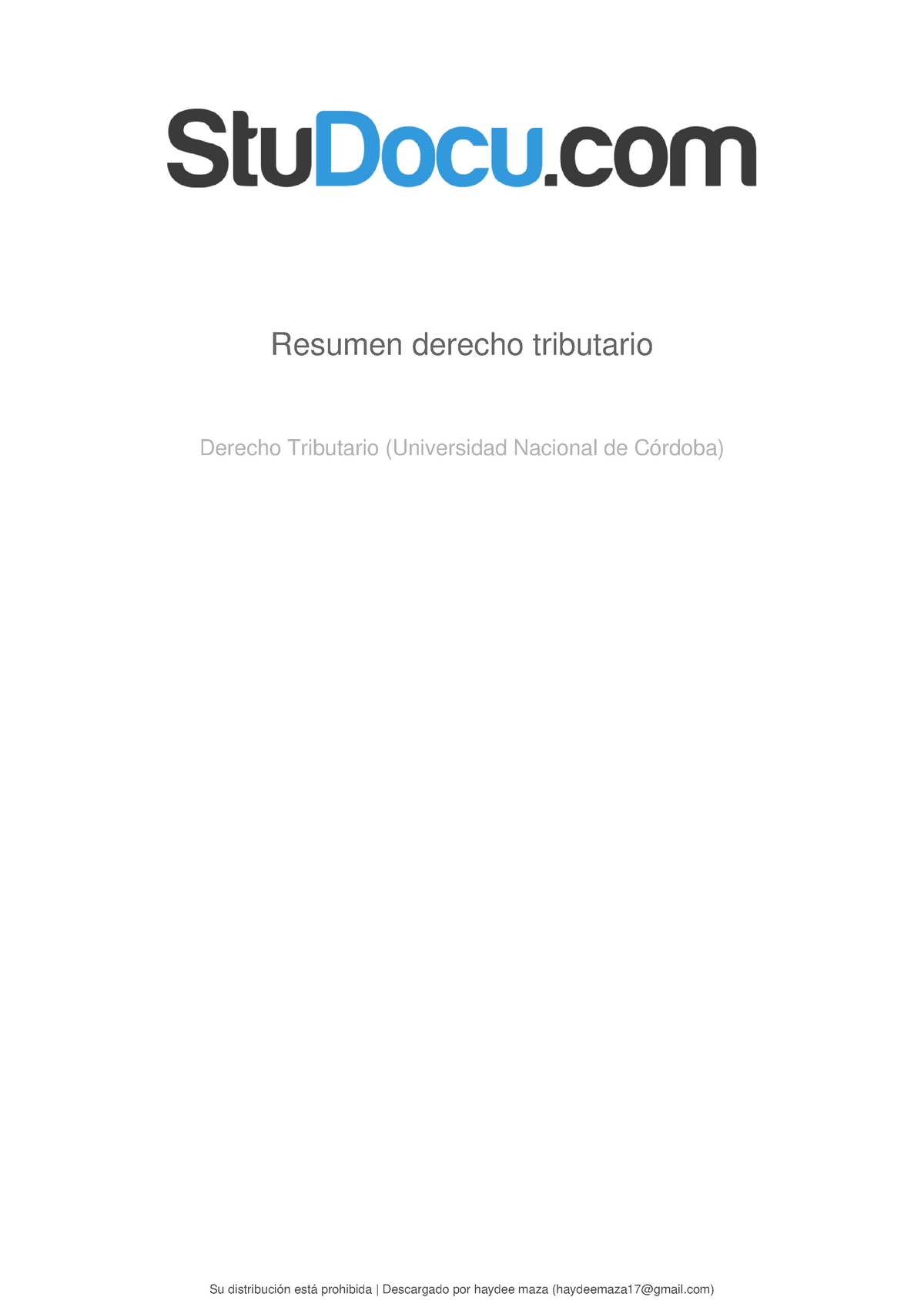 Resumen-derecho-tributario - Resumen Derecho Tributario Derecho ...