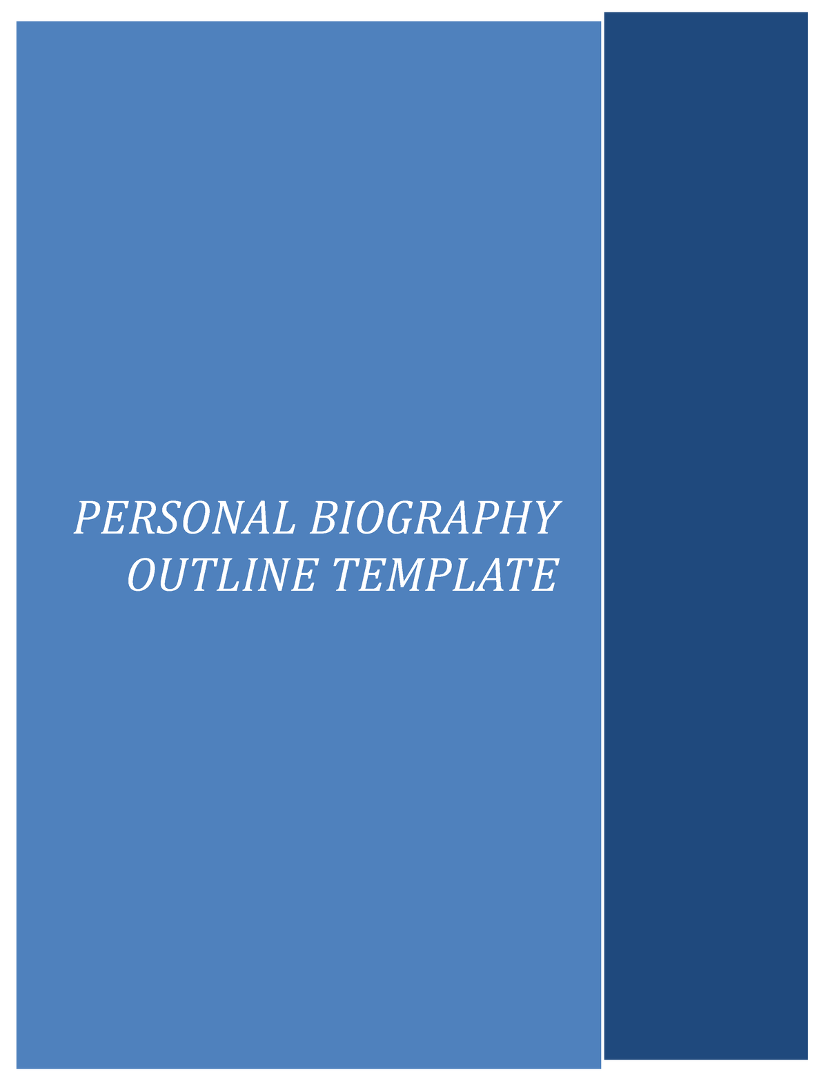 personal biography outline