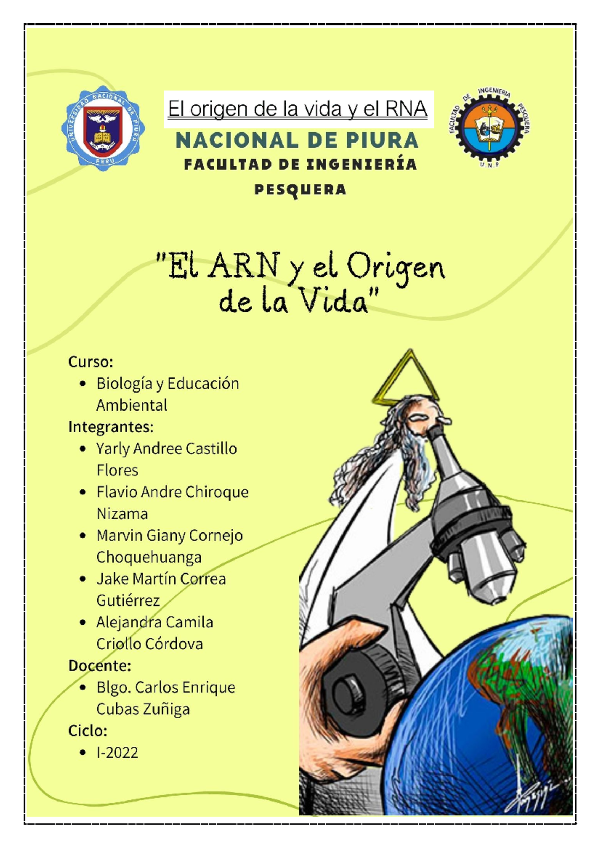 EL ARN Y EL Origen DE LA VIDA - Los primeros con la idea del cambio en ...