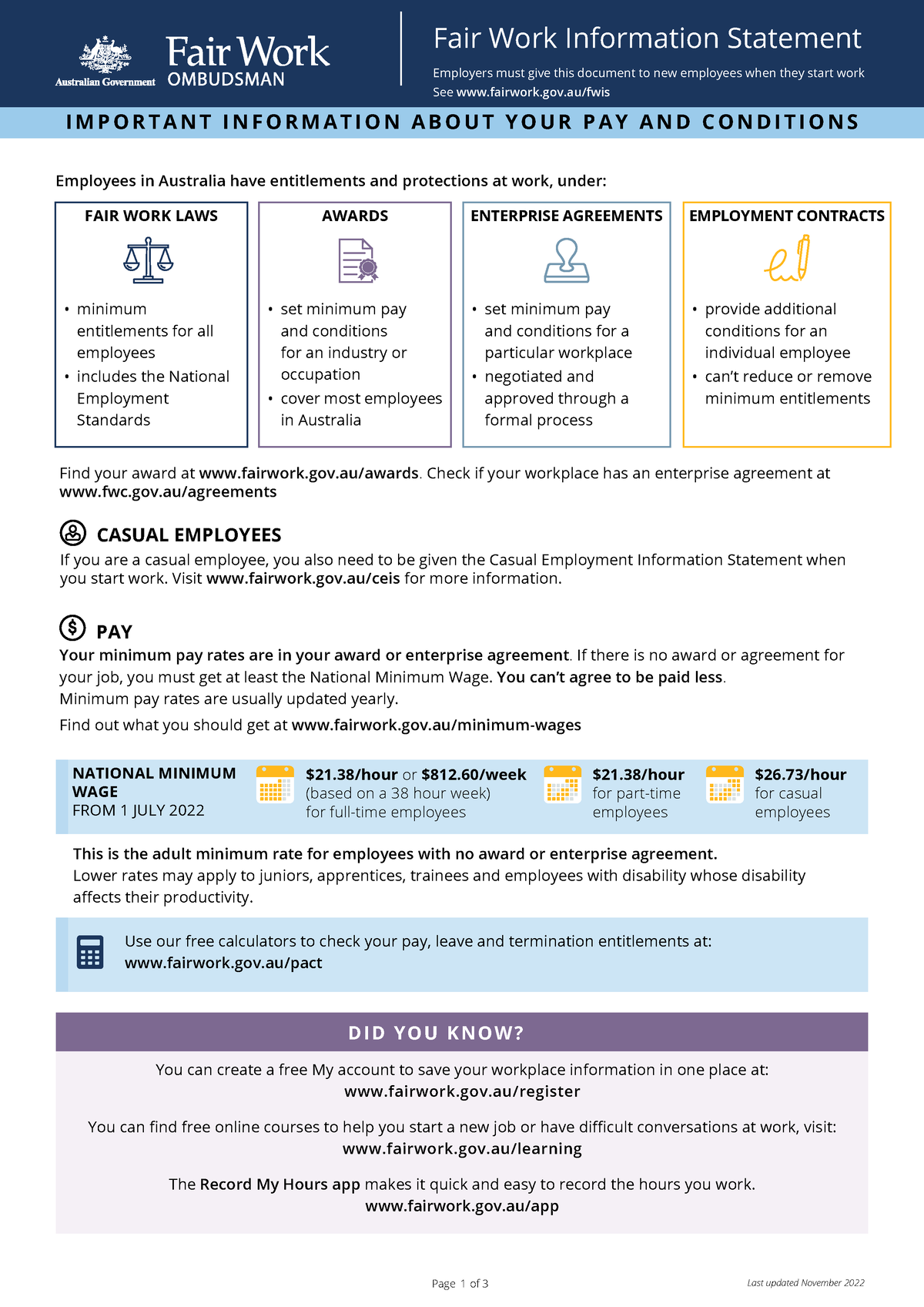 Fair Work Information Statement - Fair Work Information Statement ...