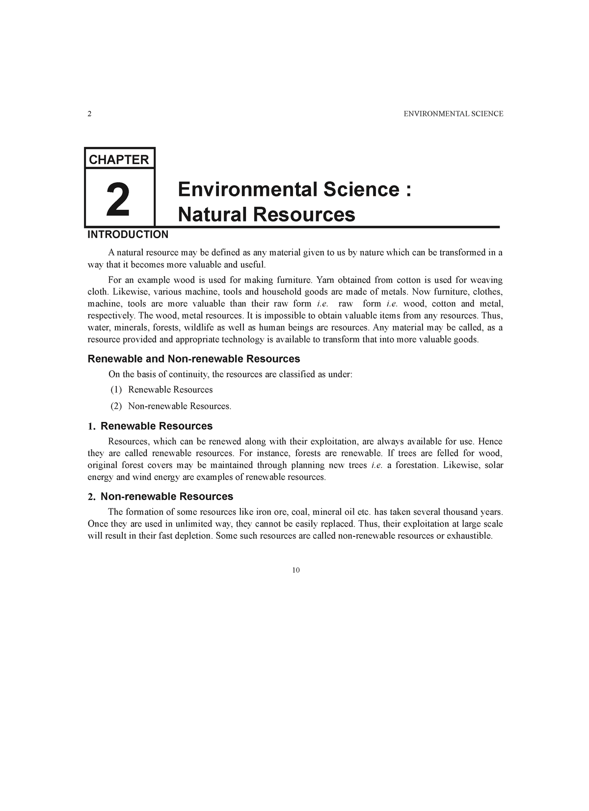 environmental science chapter 2 critical thinking