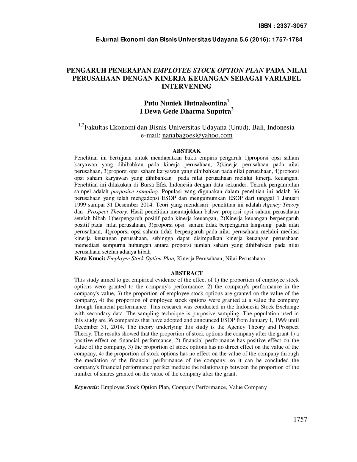 jurnal-employee-stock-option-plan-issn-2337-e-jurnal-ekonomi-dan