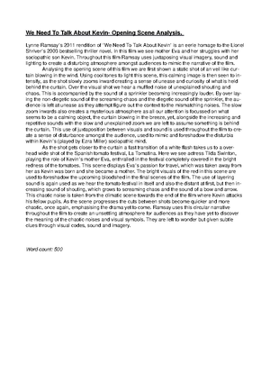 Business Plan Writers New York Essay We Need To Talk About Kevin Opening Scene Analysis Grade Ph Film Production Studocu How To Write A Thesis For A Narrative Essay also I Need Help With Writing Essay We Need To Talk About Kevin Opening Scene Analysis Grade Writing A Business Plan To Buy An Existing Business