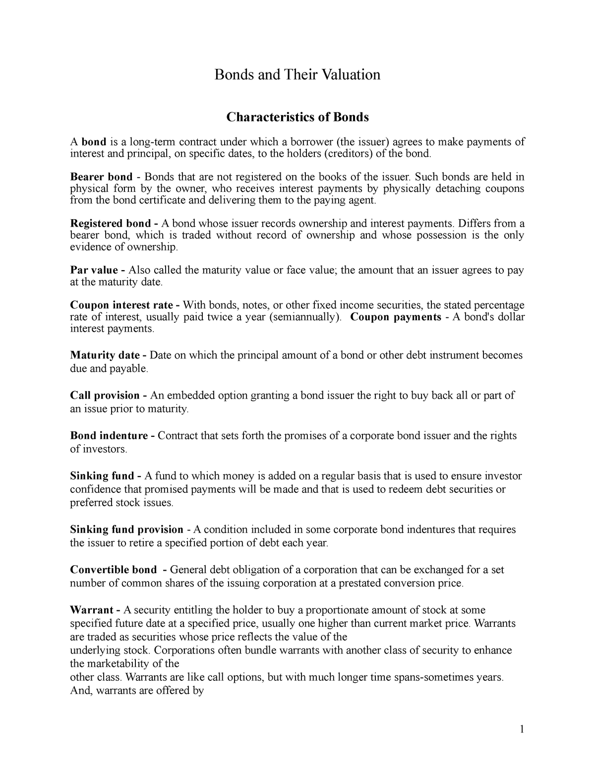 bonds-and-their-valuation-bonds-and-their-valuation-characteristics