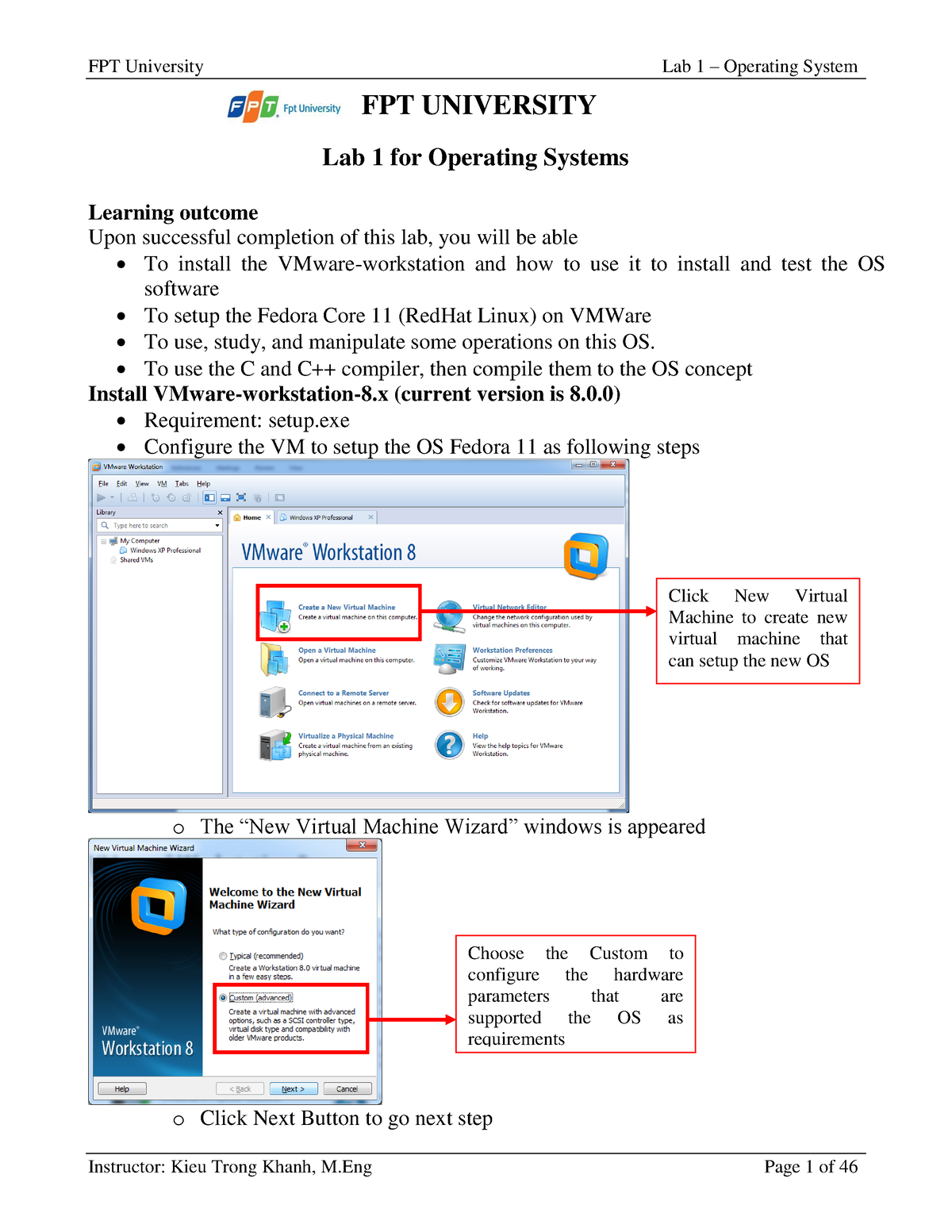 S12 OS - Lab 1 - Lab1 - FPT UNIVERSITY Lab 1 For Operating Systems ...