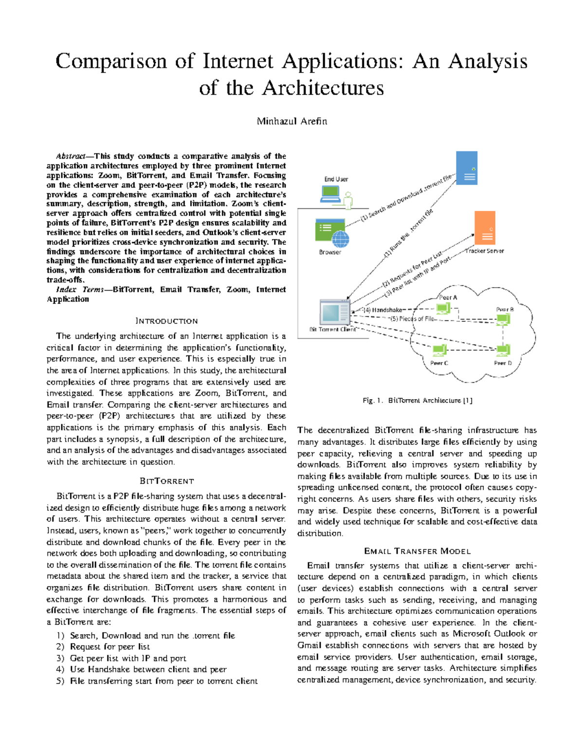 Assignment 01 - Comparison of Internet Applications: An Analysis of the ...