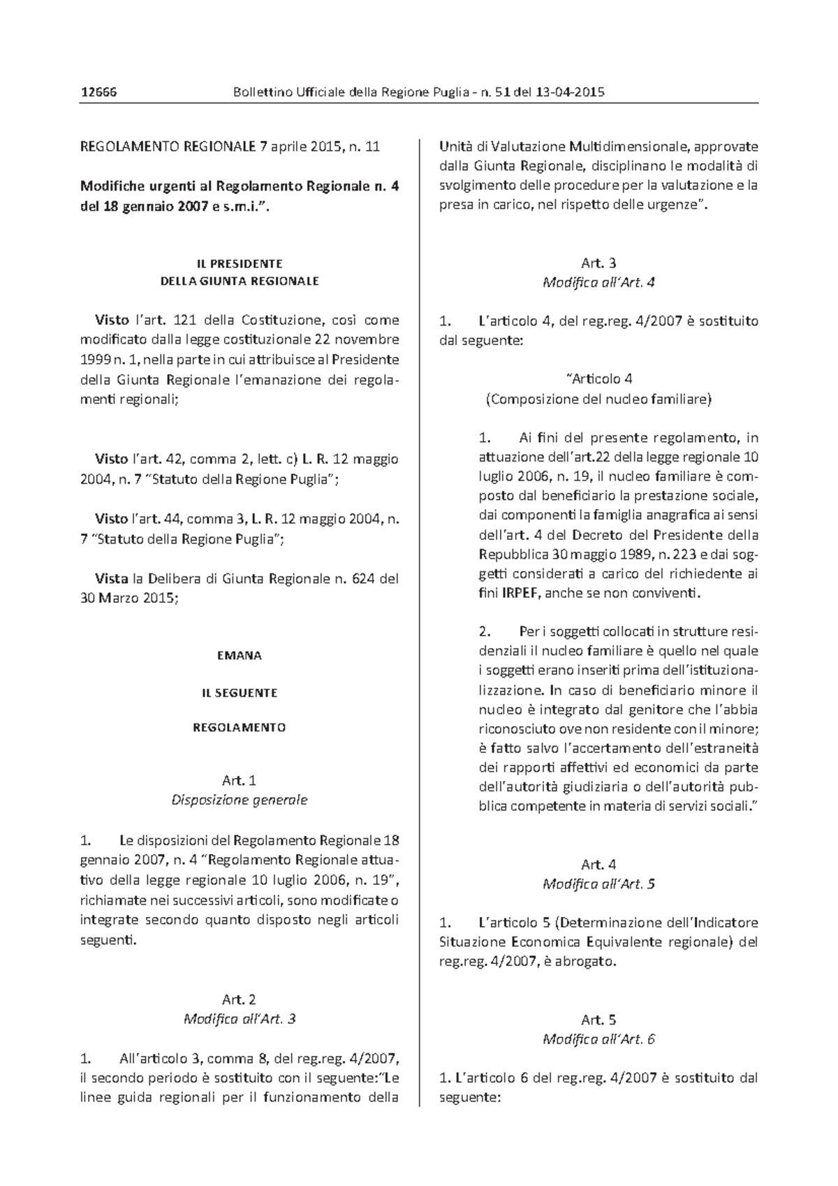 Regolamento 4 Del 2007 Modifiche - REGOLAMENTO REGIONALE 7 Aprile 2015 ...