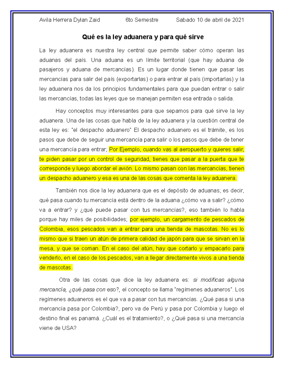 Qué Es La Ley Aduanera Y Para Qué Sirve - Una Aduana Es Un Límite ...