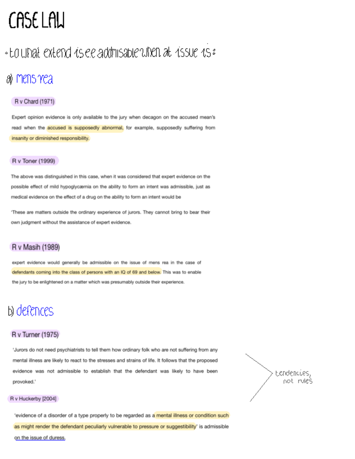Case Law Application - CASC A to what extend is ee addmisable when at ...
