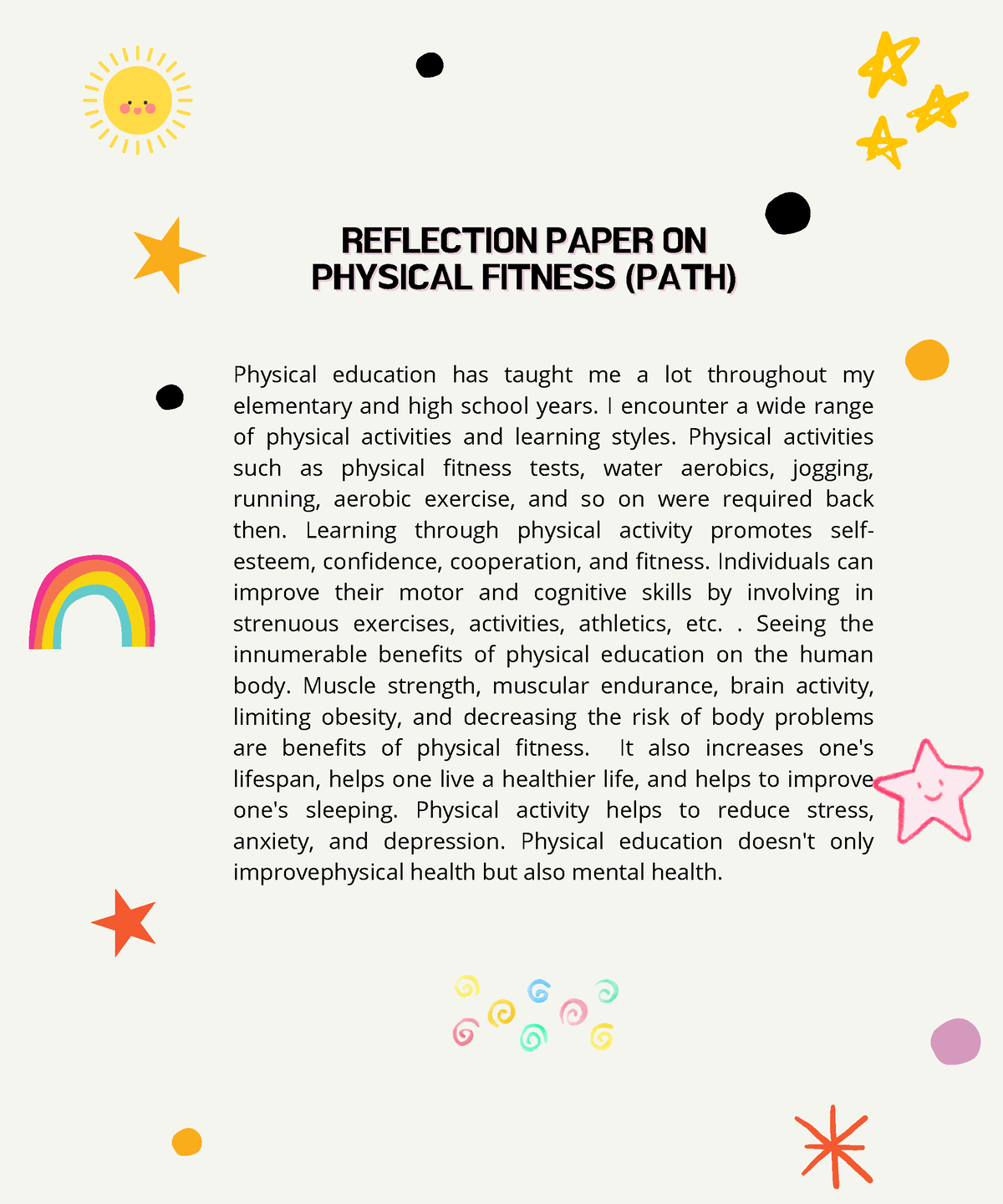 physical education topic for thesis