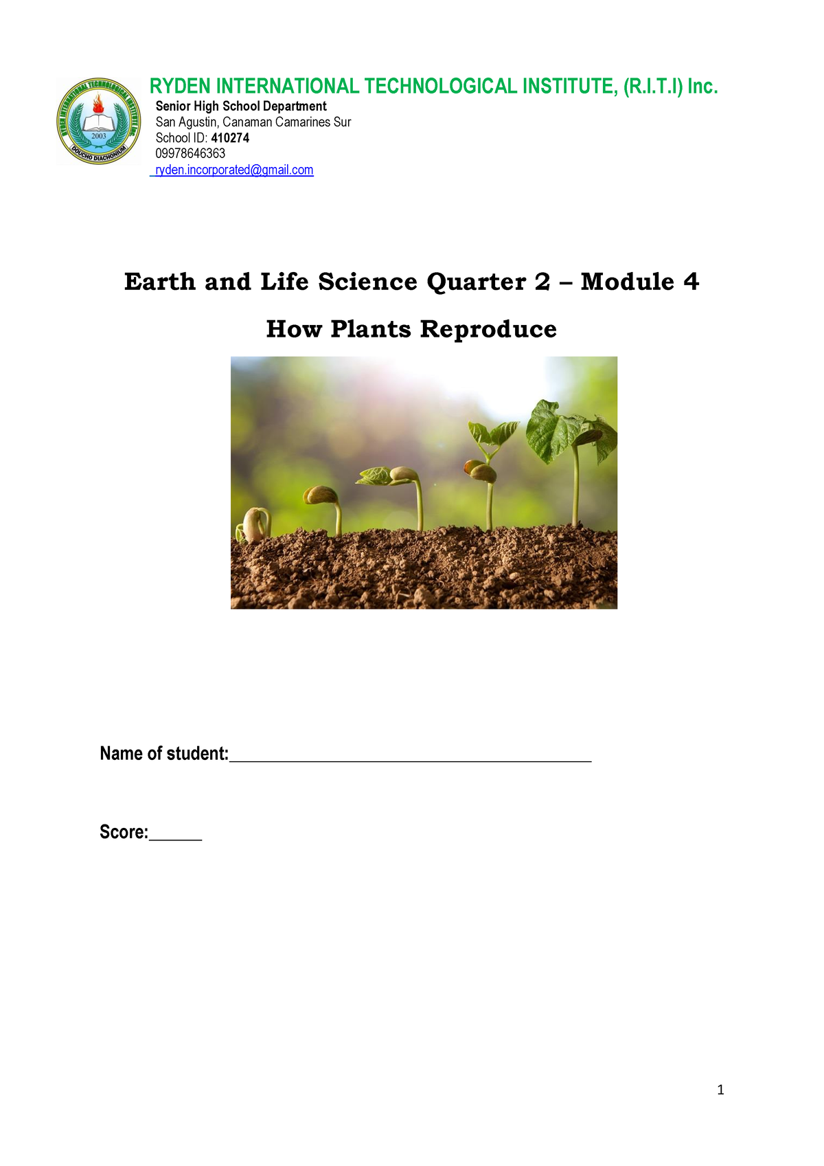 Earth And Life Science Quarter 2 Mod 4 - Senior High School Department ...