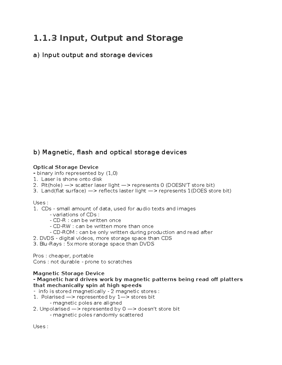 1.1.3 Input, output and storage summary - OCR spec - 1.1 Input, Output ...