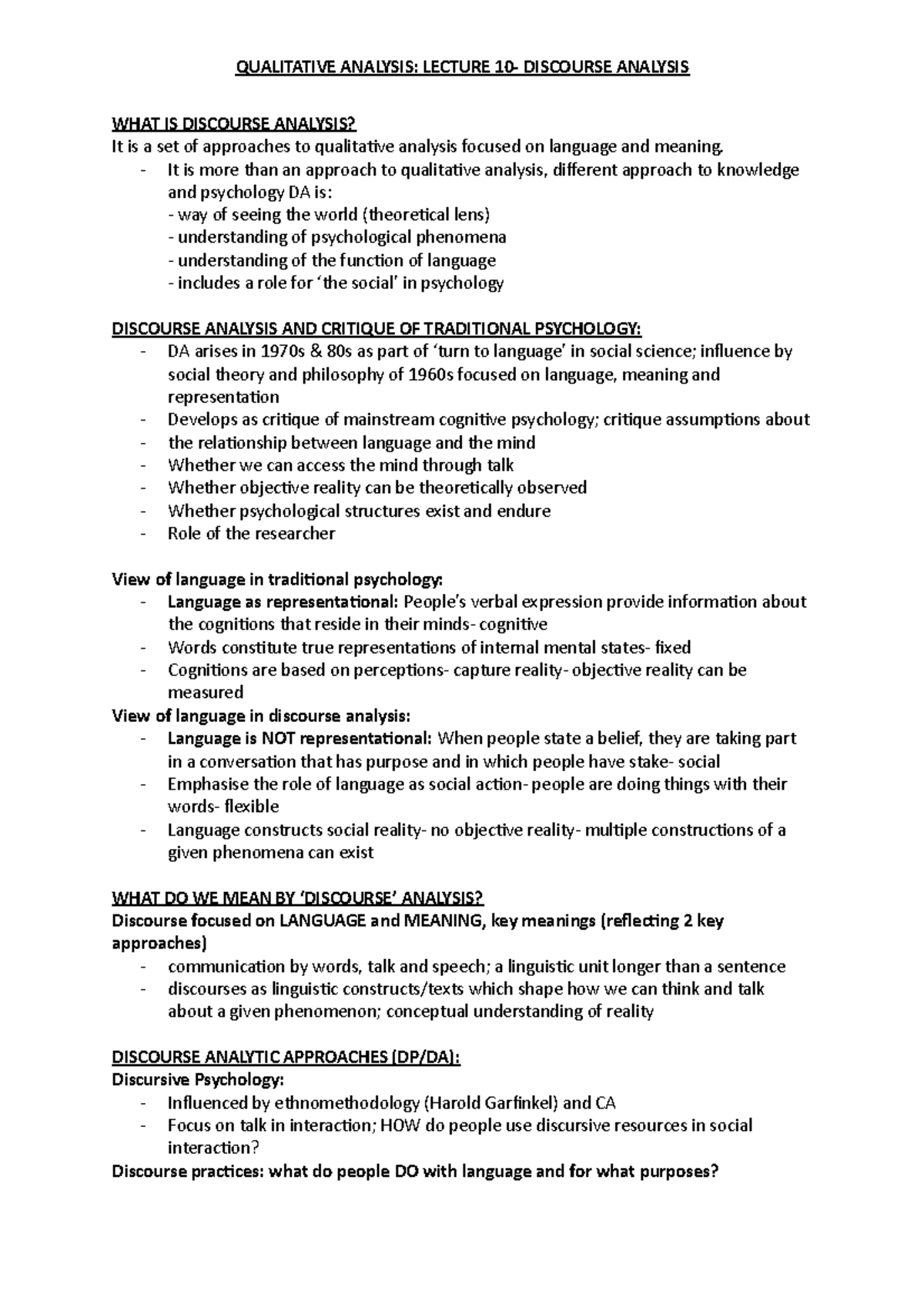 What Is Discourse Analysis? Definition + Examples - Grad Coach