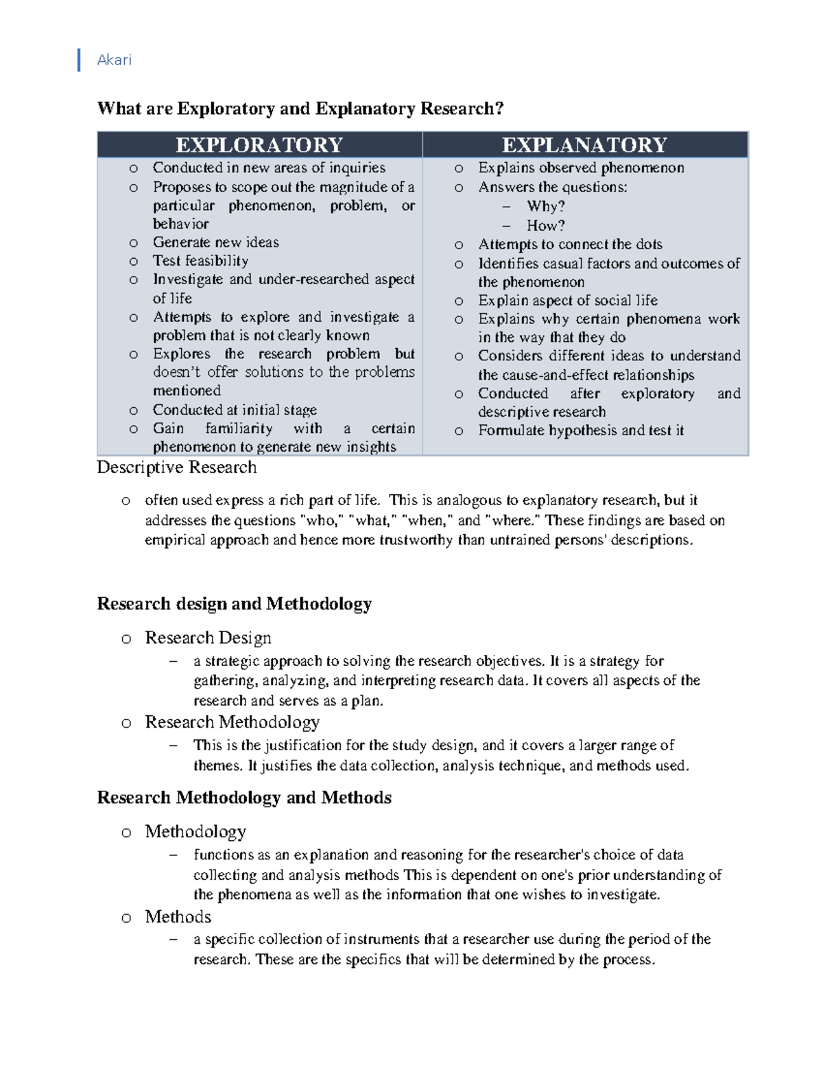 Practical Research 1- Introduction notes part 2 - Akari What are ...