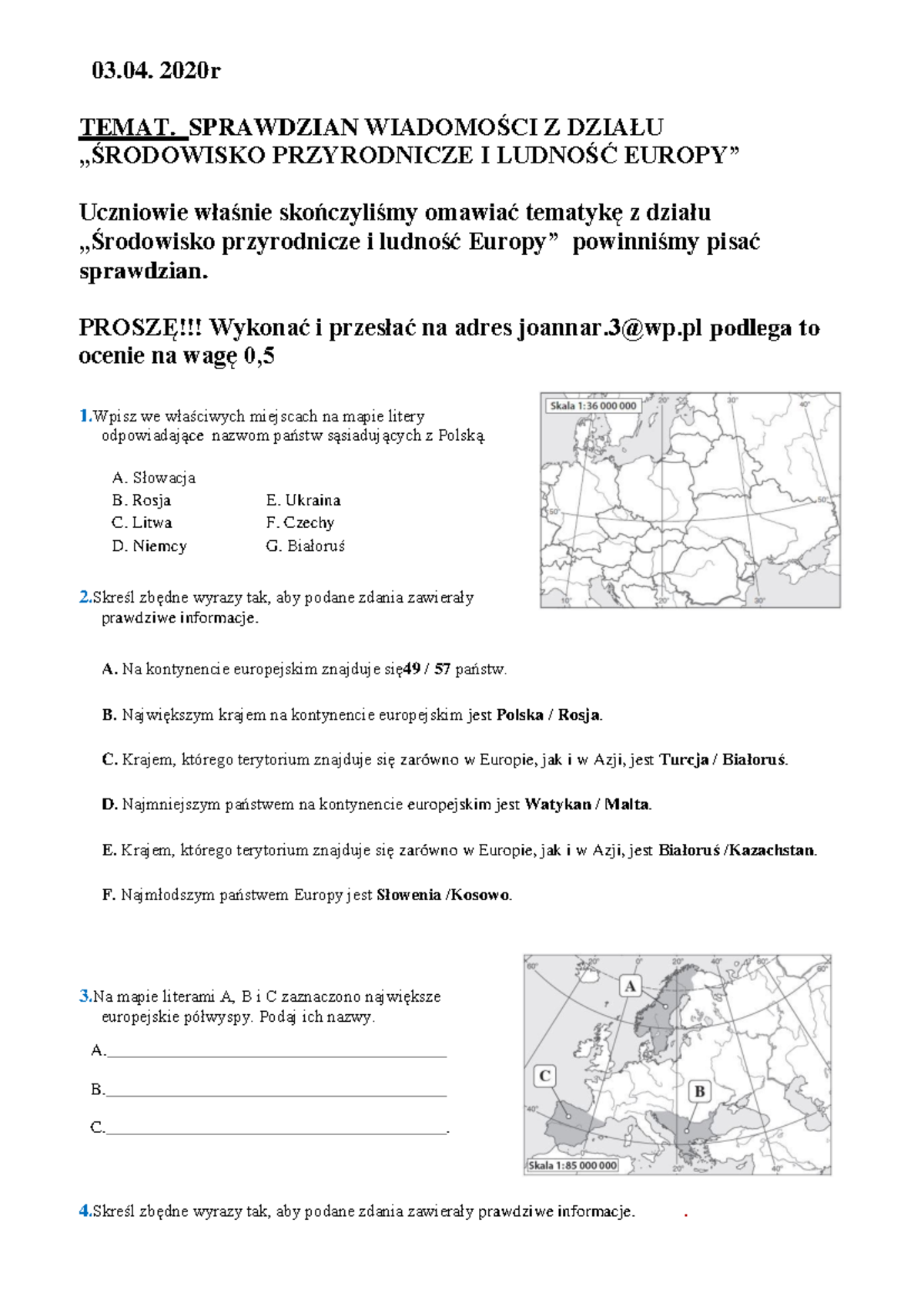 Sprawdzian Wiadomości Z Działu Pedosfera www.studocu.com