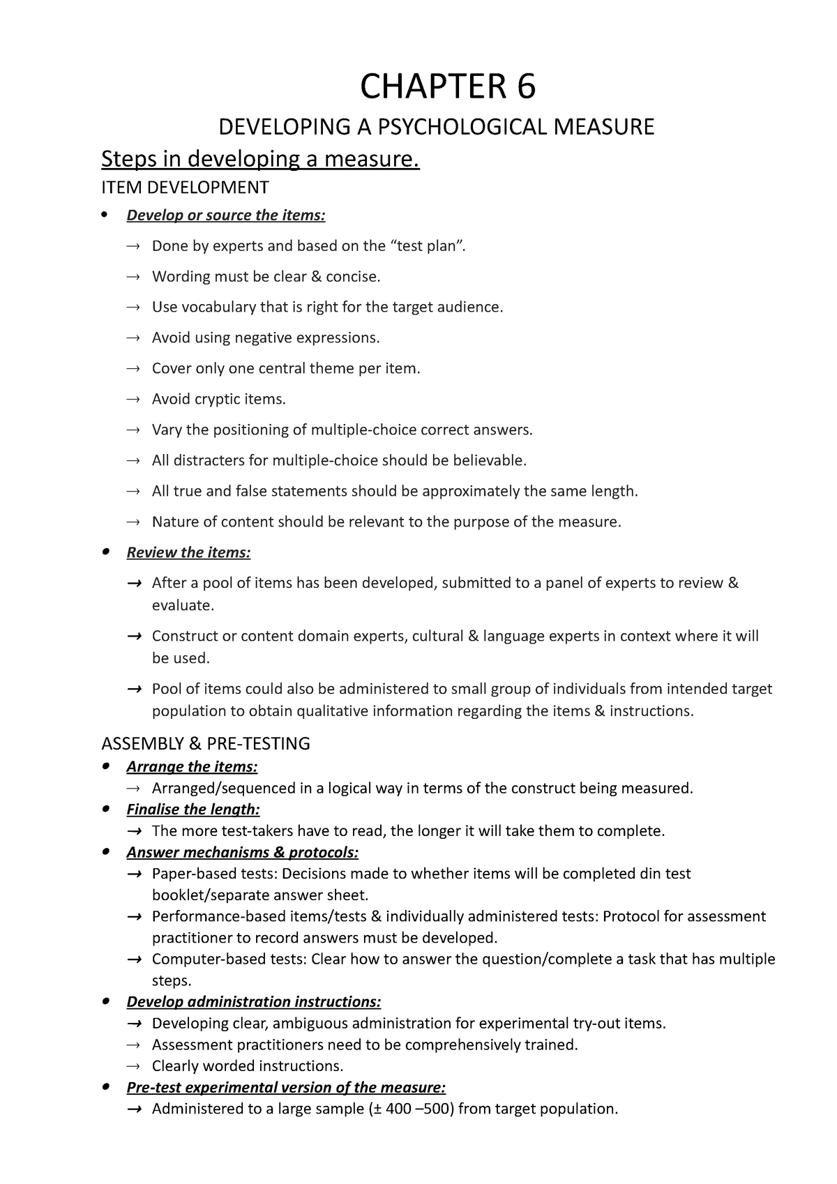 Chapter 6 - Exam Summaries - Book Based - PSAS8111 - Studocu