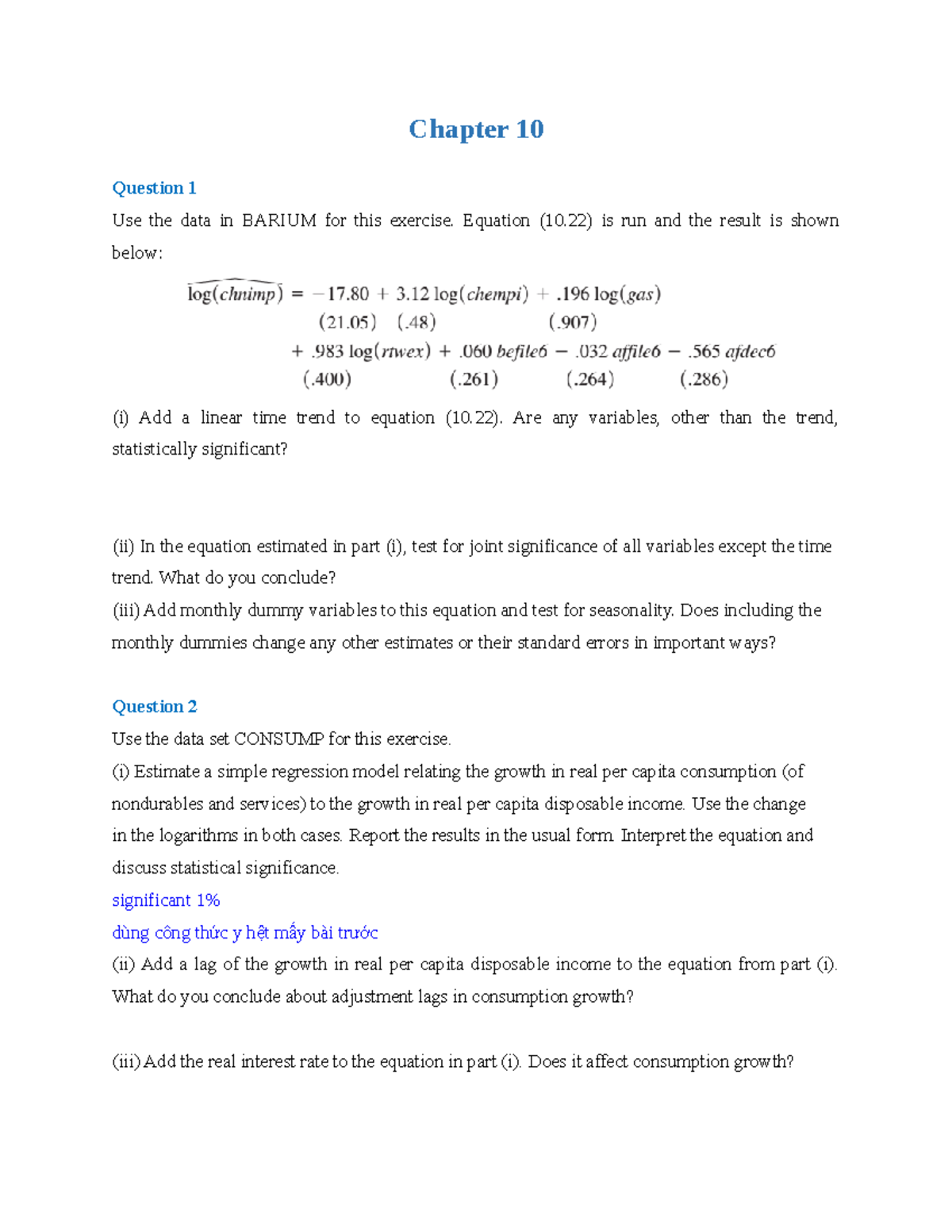 Tutorial 4 Chapter 10 - Chapter 10 Question 1 Use The Data In BARIUM ...