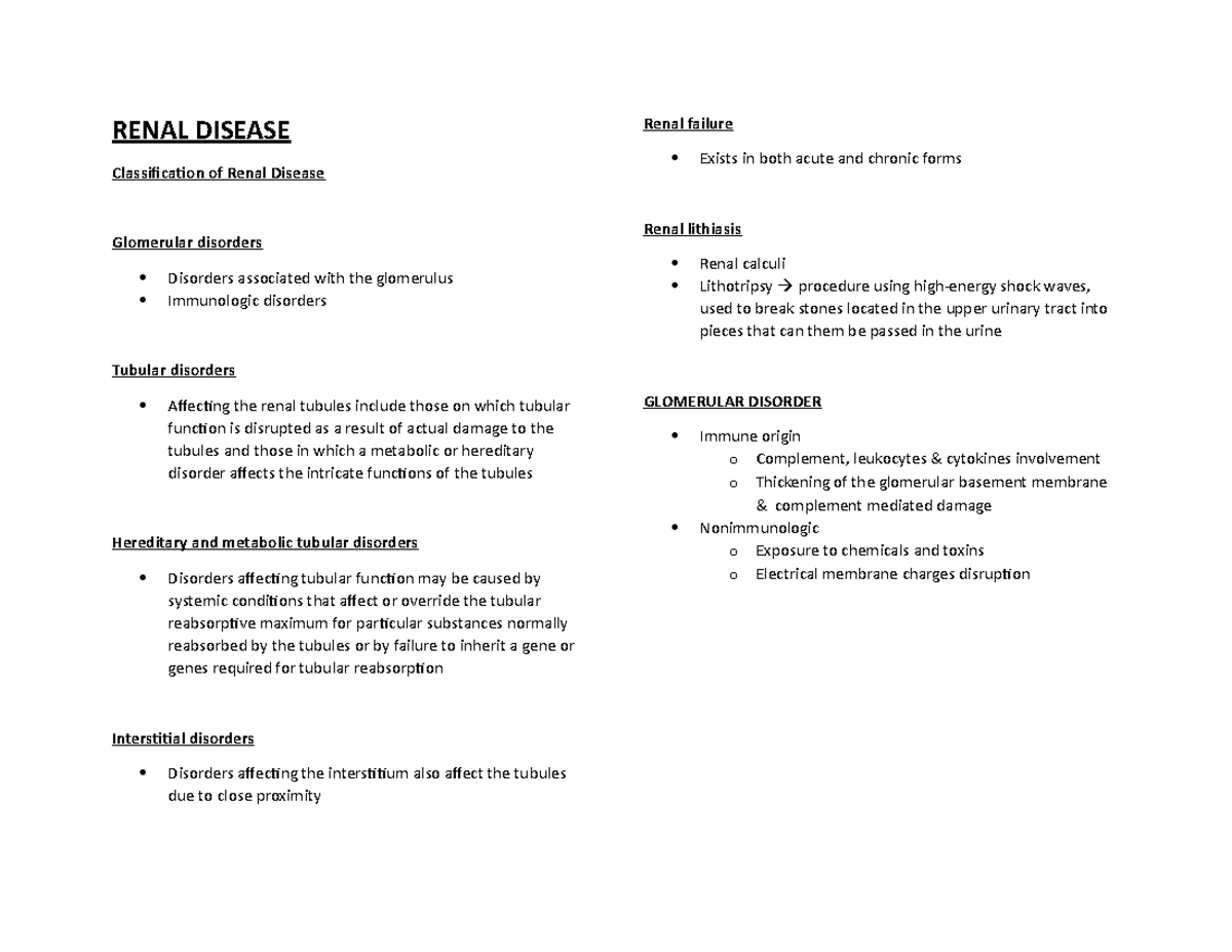 aubf-renal-disorders-renal-disease-classification-of-renal-disease