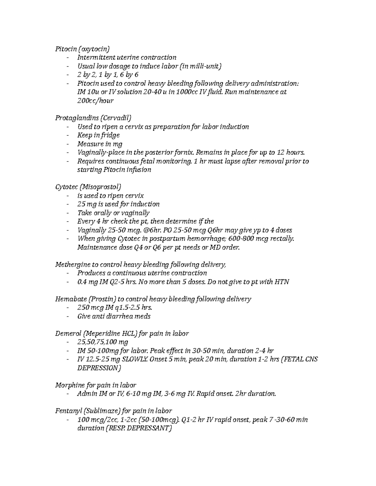 ld-drugs-pitocin-oxytocin-intermittent-uterine-contraction