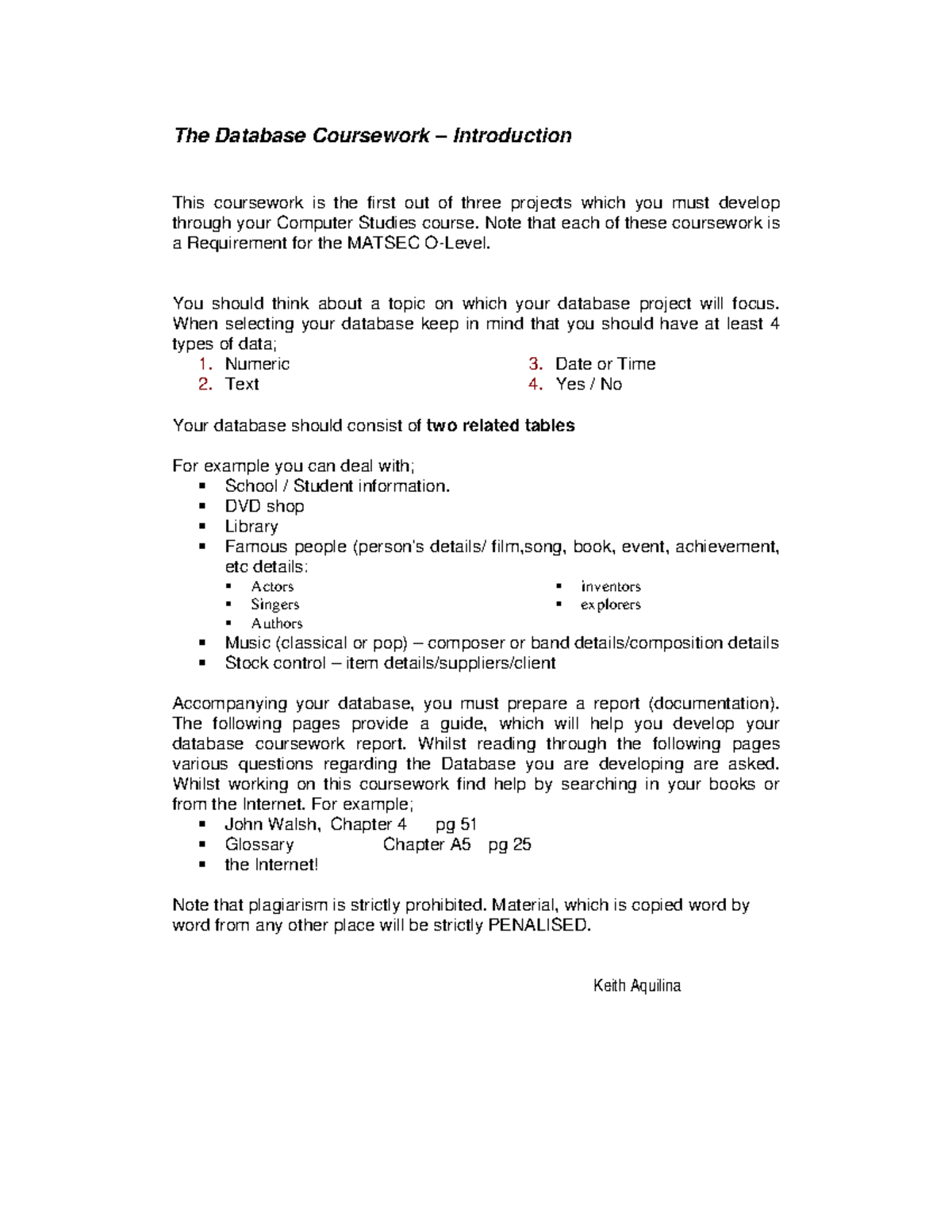 Database-courswork-guidelines - The Database Coursework – Introduction ...