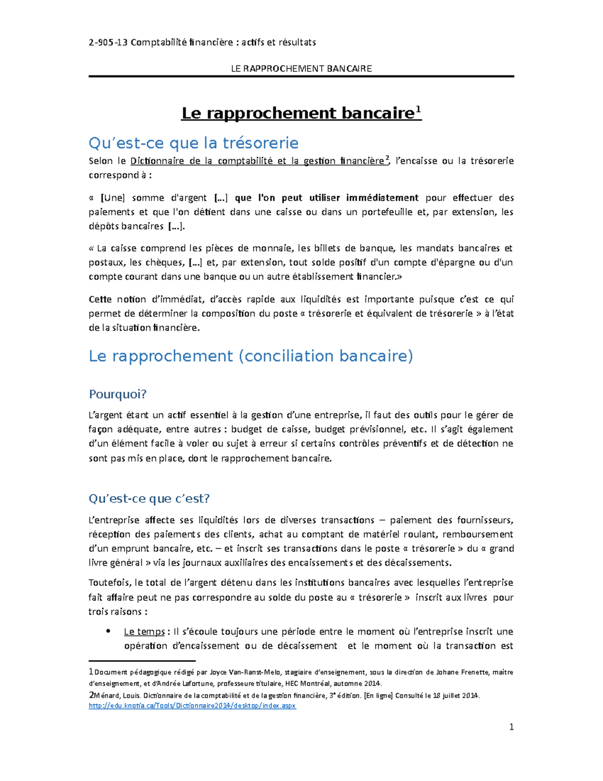 Expliquer La Conciliation Bancaire A2021 - LE RAPPROCHEMENT BANCAIRE Le ...