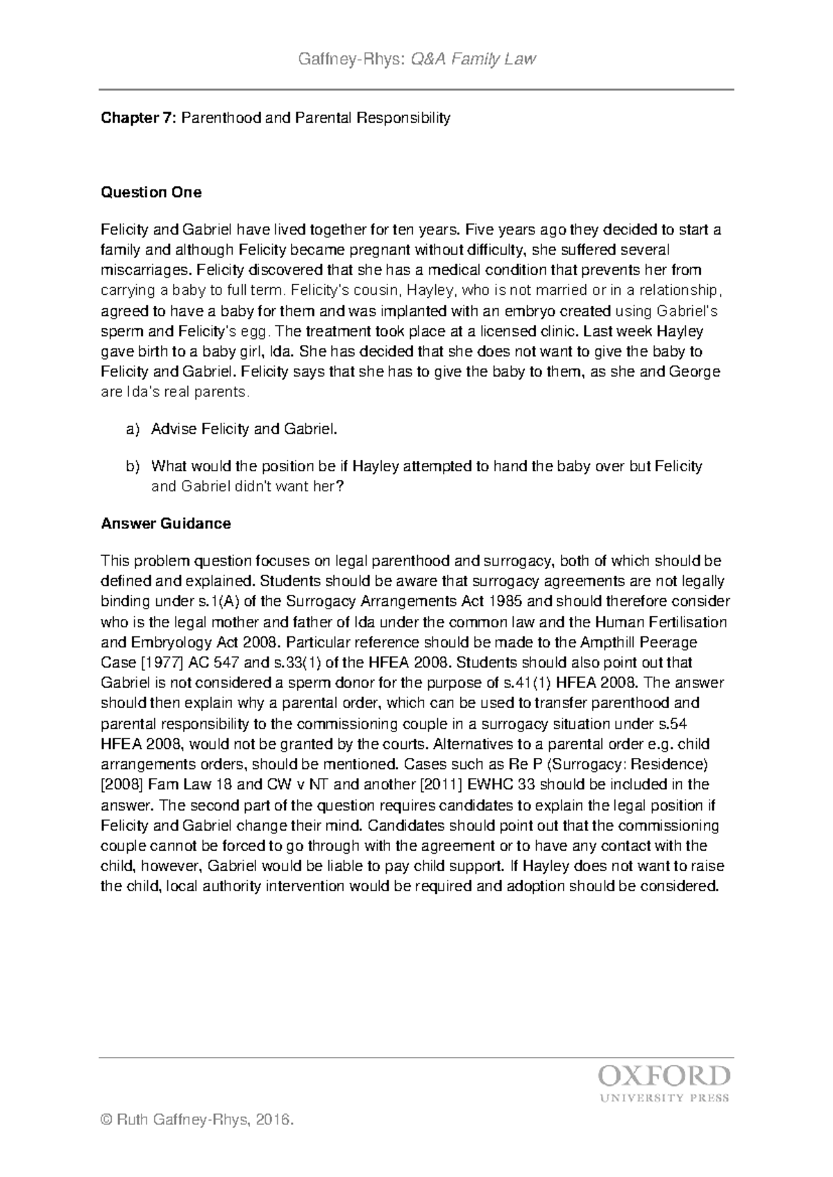 Parenthood and parental responsibility - Chapter 7: Parenthood and ...