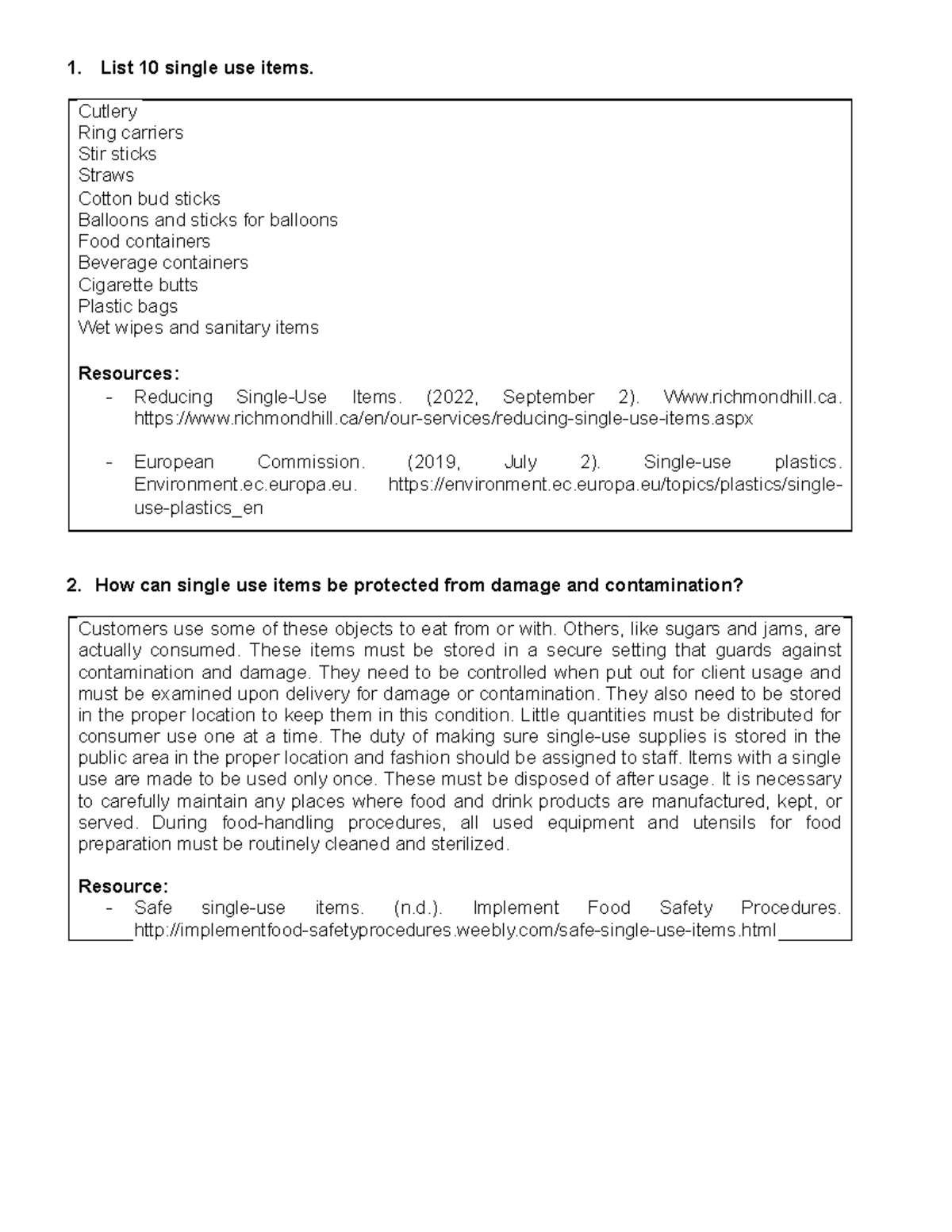 PACT EVERSITY List 10 single use items. Cutlery Ring carriers Stir