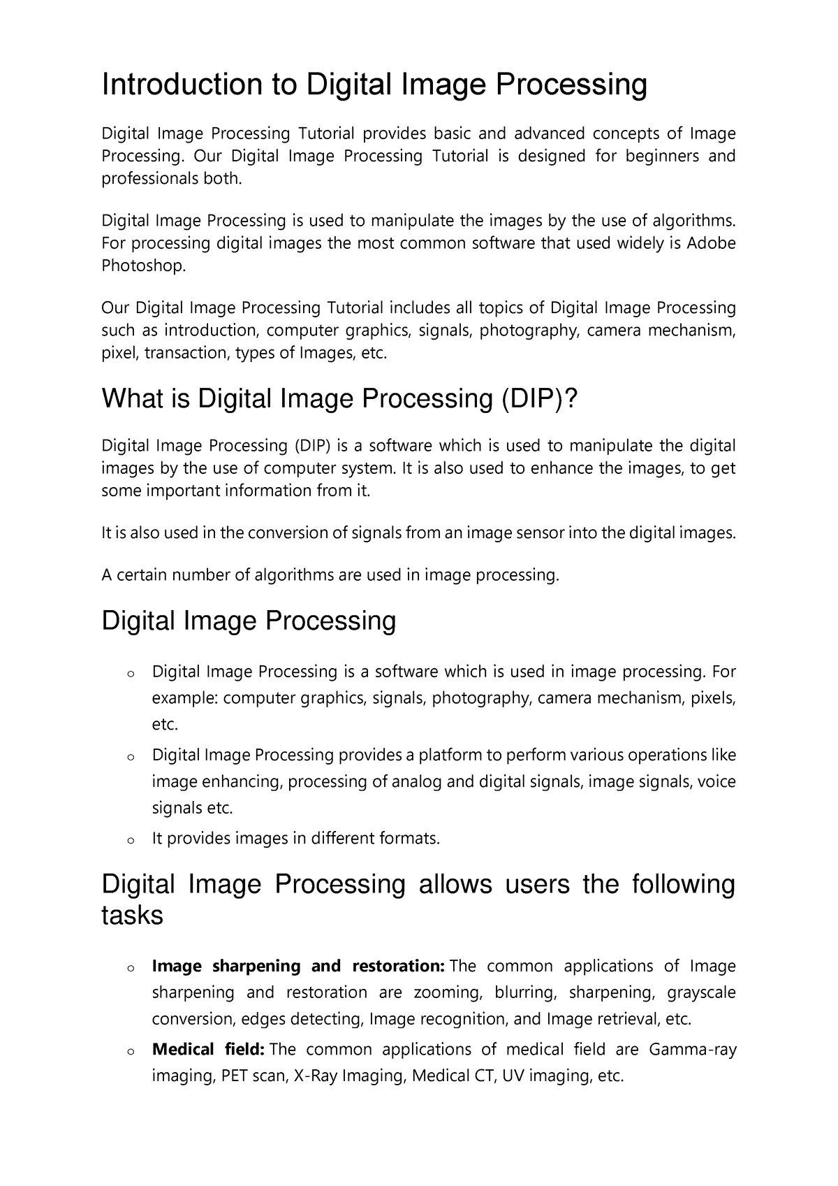 research paper on application of digital image processing