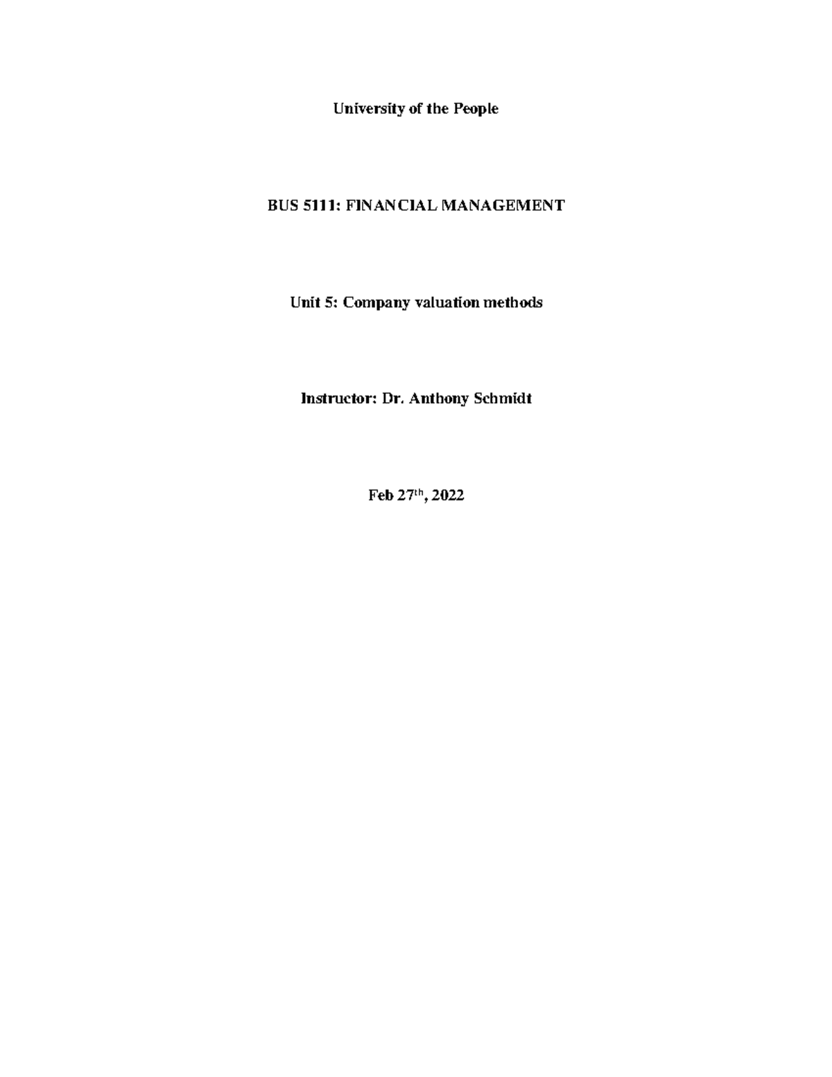 thesis topic financial management