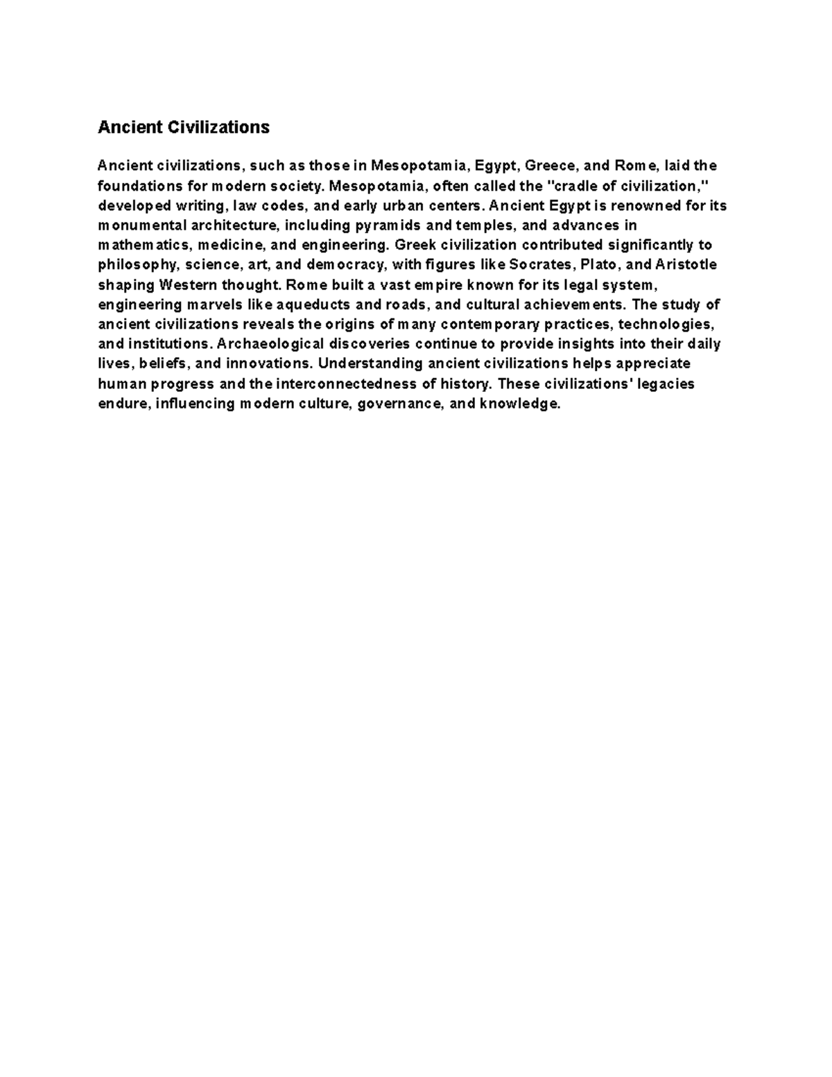 AI Ancient CIV 1 - Mechanical engineering lecture notes - Ancient ...