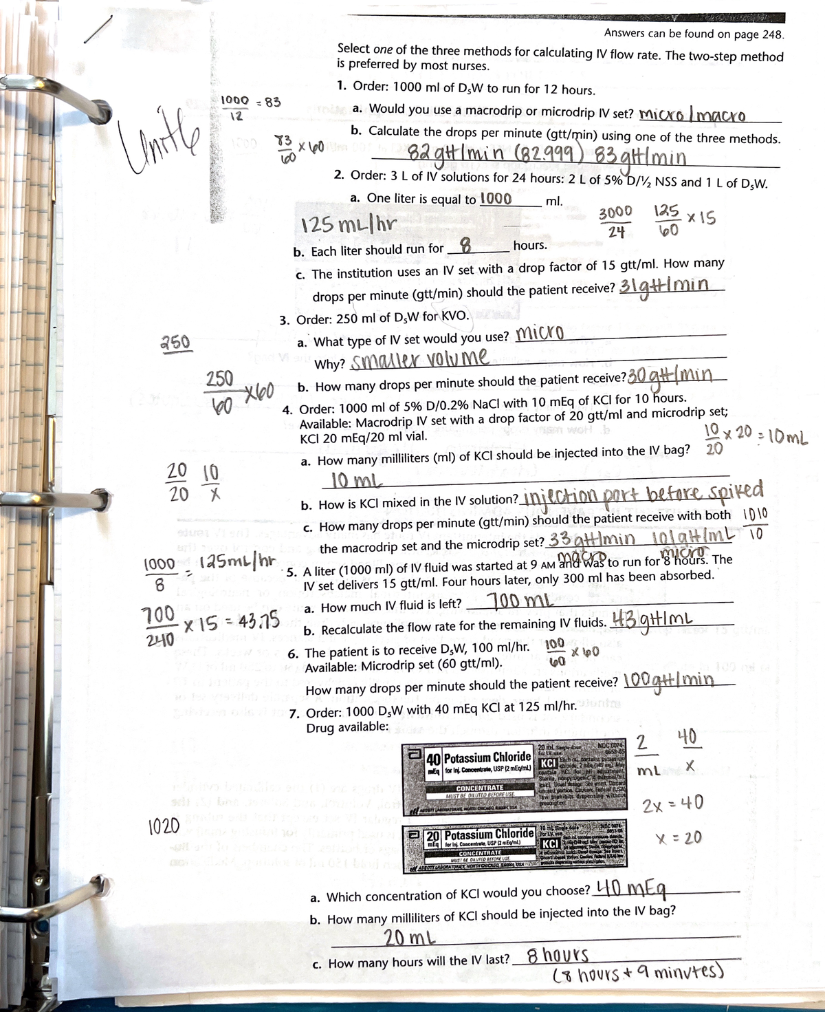 Iv calculations practice - RNSG 1120 - Studocu