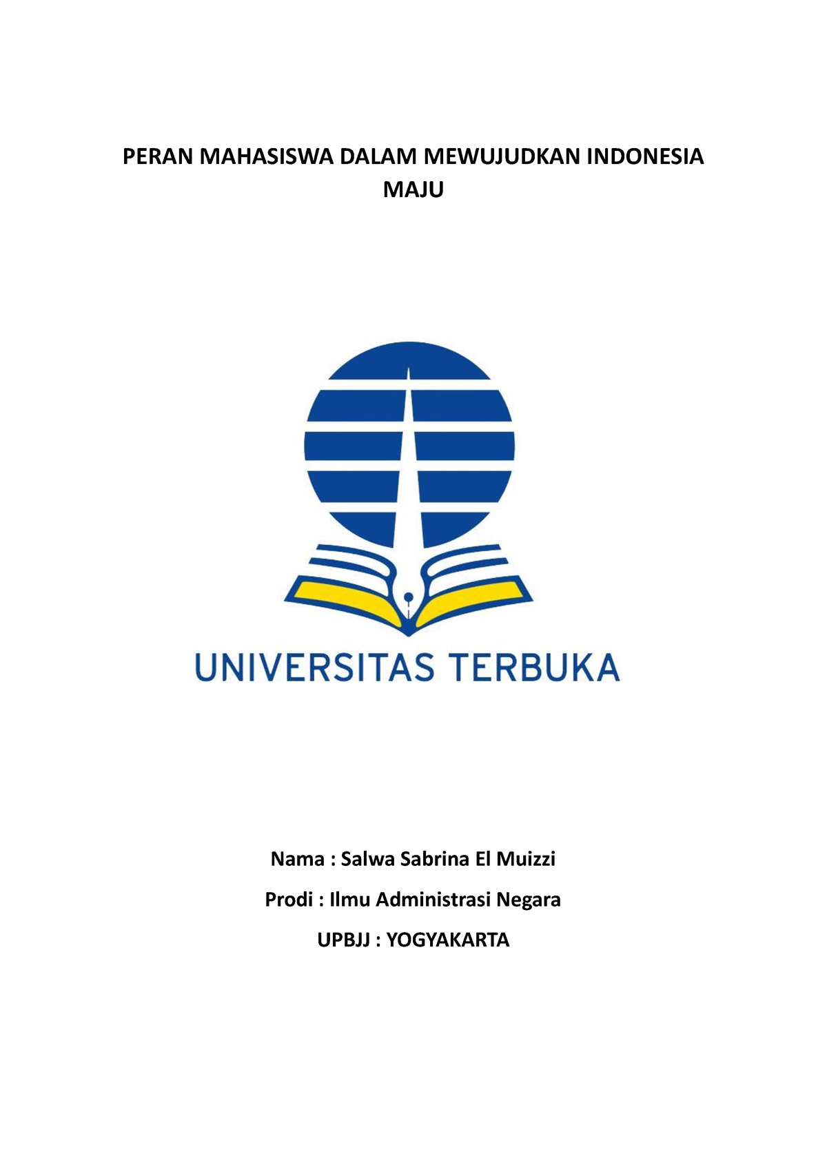 Tugas 2.Makalah B.Indonesia - PERAN MAHASISWA DALAM MEWUJUDKAN ...