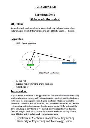 1- Flywheel - EXPERIMENT 01 DETERMINE THE MOMENT OF INERTIA OF FLYWHEEL ...