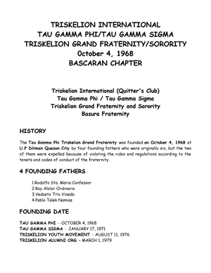 tau gamma sigma initiation rites