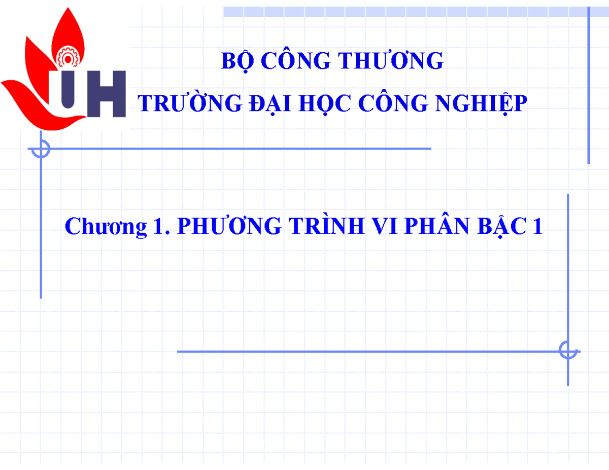 Chapter-01 - Bài Tập - Ch°¢ng 1. PH ̄¡NG TRÌNH VI PHÂN BẬC 1 BỘ CÔNG TH ...