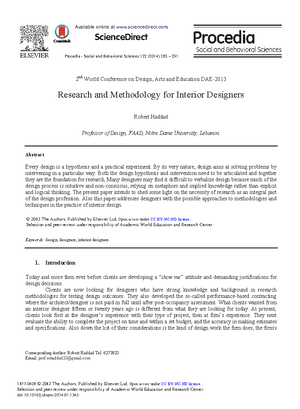 Planning TO Learn THE ROLE OF Interior D - 41 PLANNING TO LEARN: THE ...