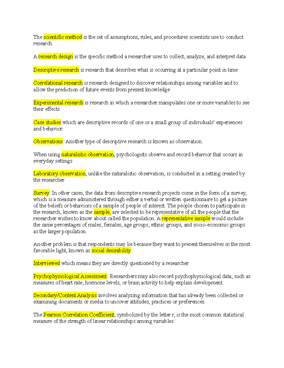 Psychology quiz 2 notes The scientific method is the set of