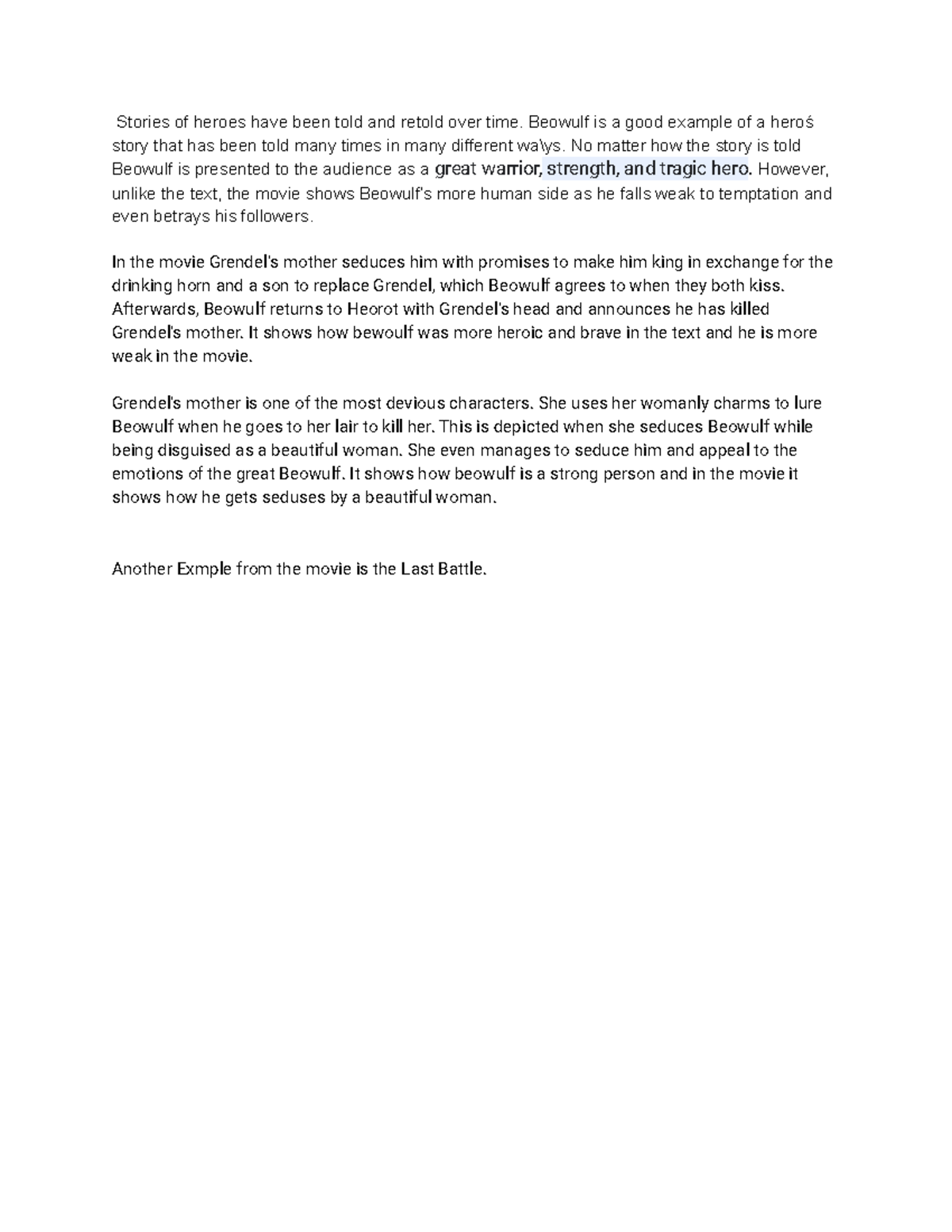 Untitled document (22) - Stories of heroes have been told and retold ...