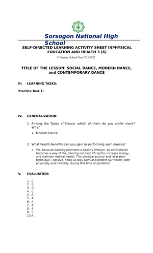 PE 12 HOPE 3 Q1 Module 1 Lesson 1 4 By Shine - NOT Health Optimizing ...