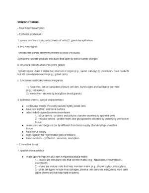 Anatomy Chp 1-4 Notes - Chapter 1 The Human Body: An Orientation Terms ...