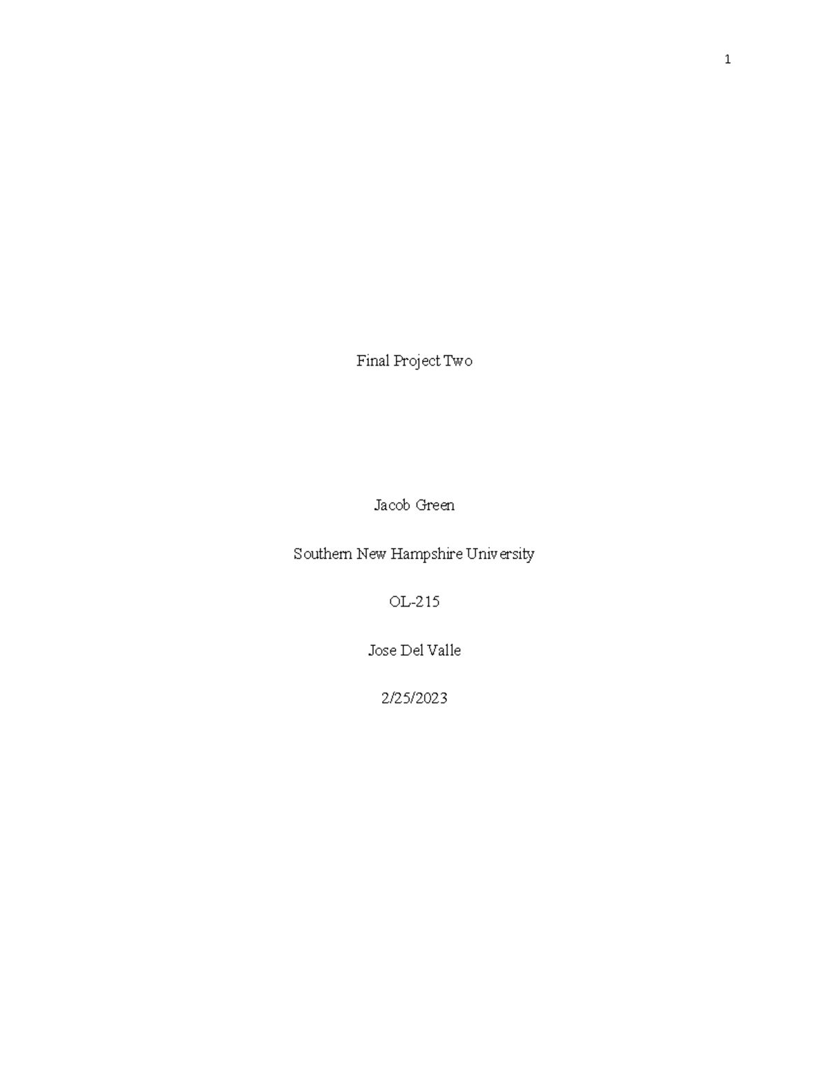 Final Project 2 - Planning involves setting objectives, determining a ...