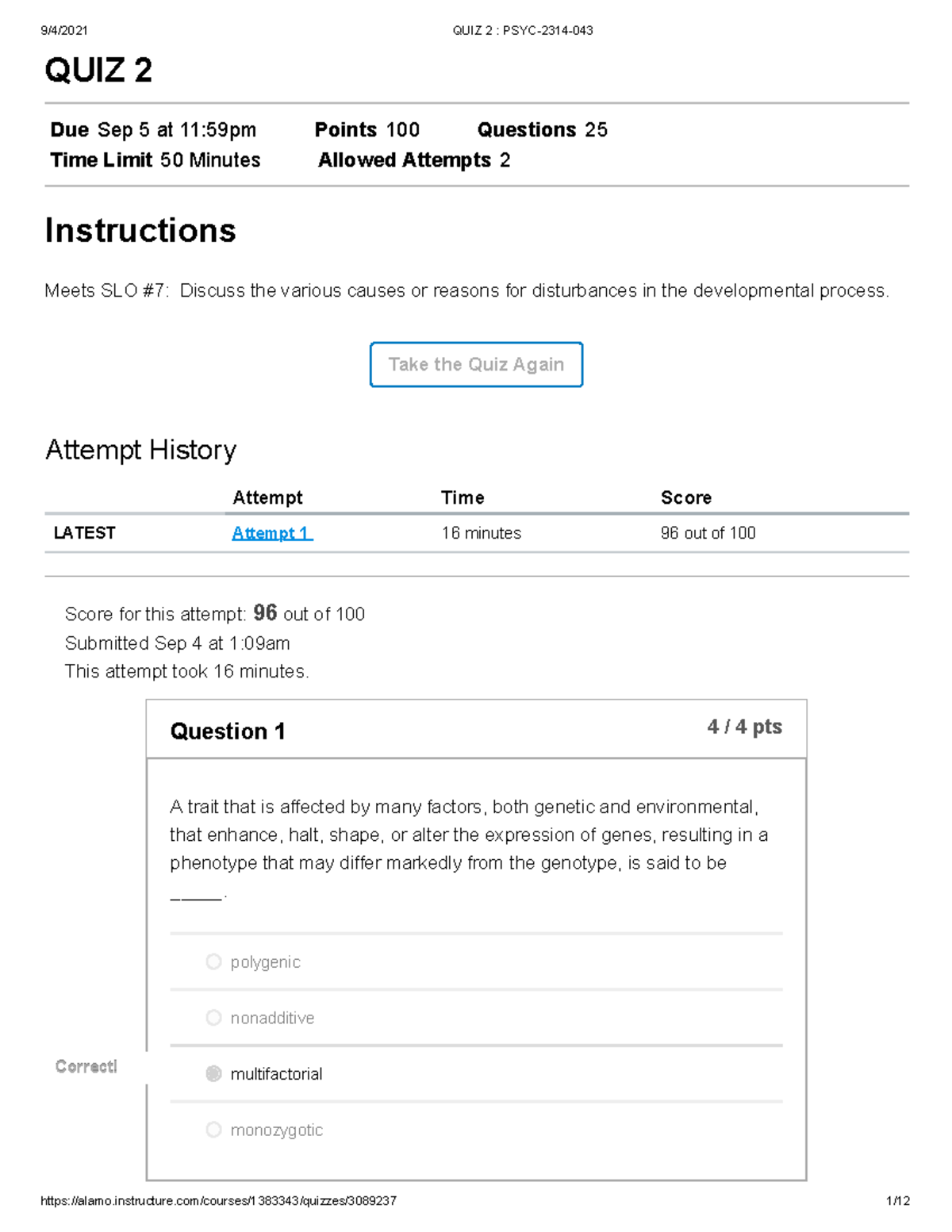 QUIZ 2 PSYC-2314-043 - Quiz 2 - PSYC 14 - Mt. SAC - Studocu