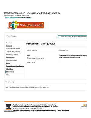 Sonia Best Perioperative Shadow Health documentation - Perioperative ...