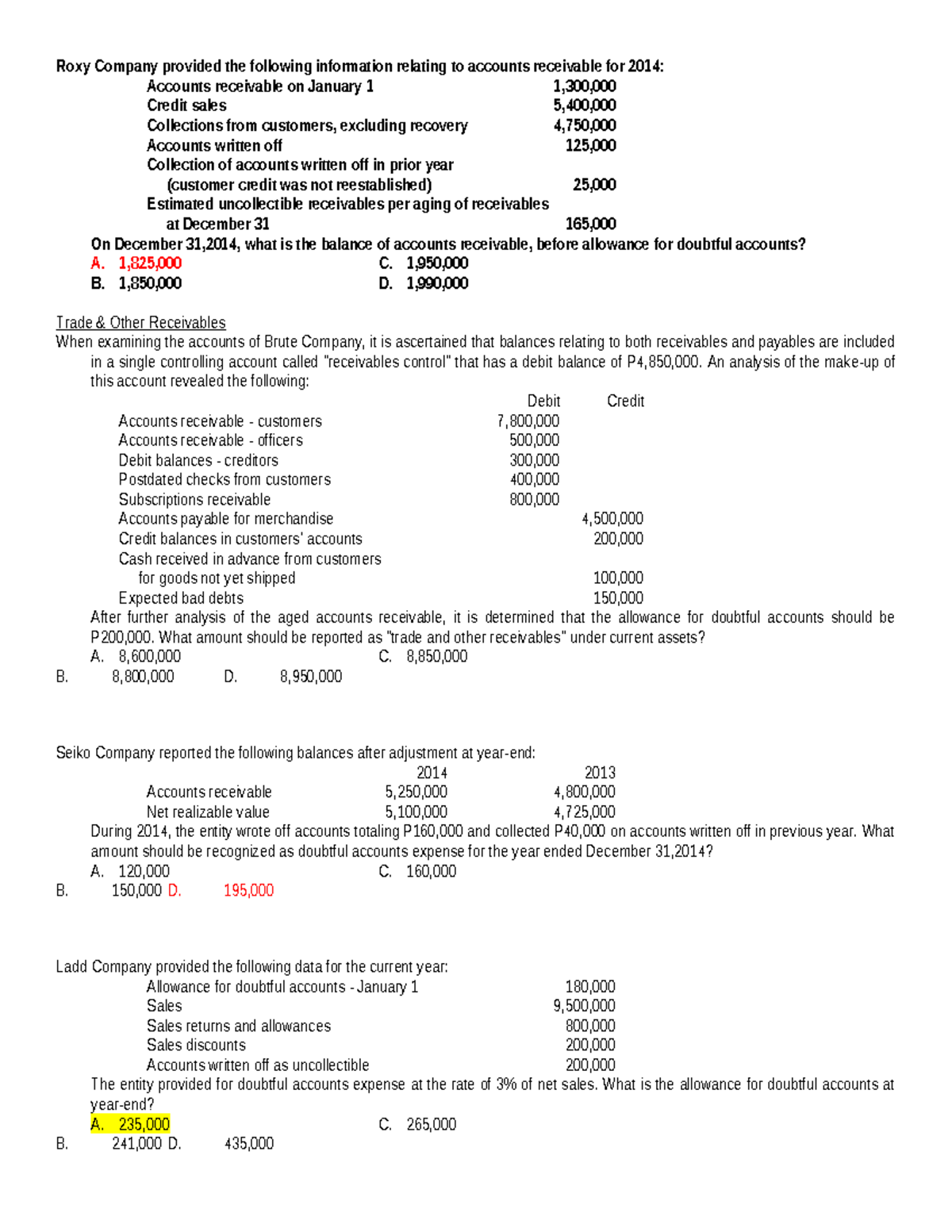 REC and AFDA addtl - Hope would help you - Roxy Company provided the ...
