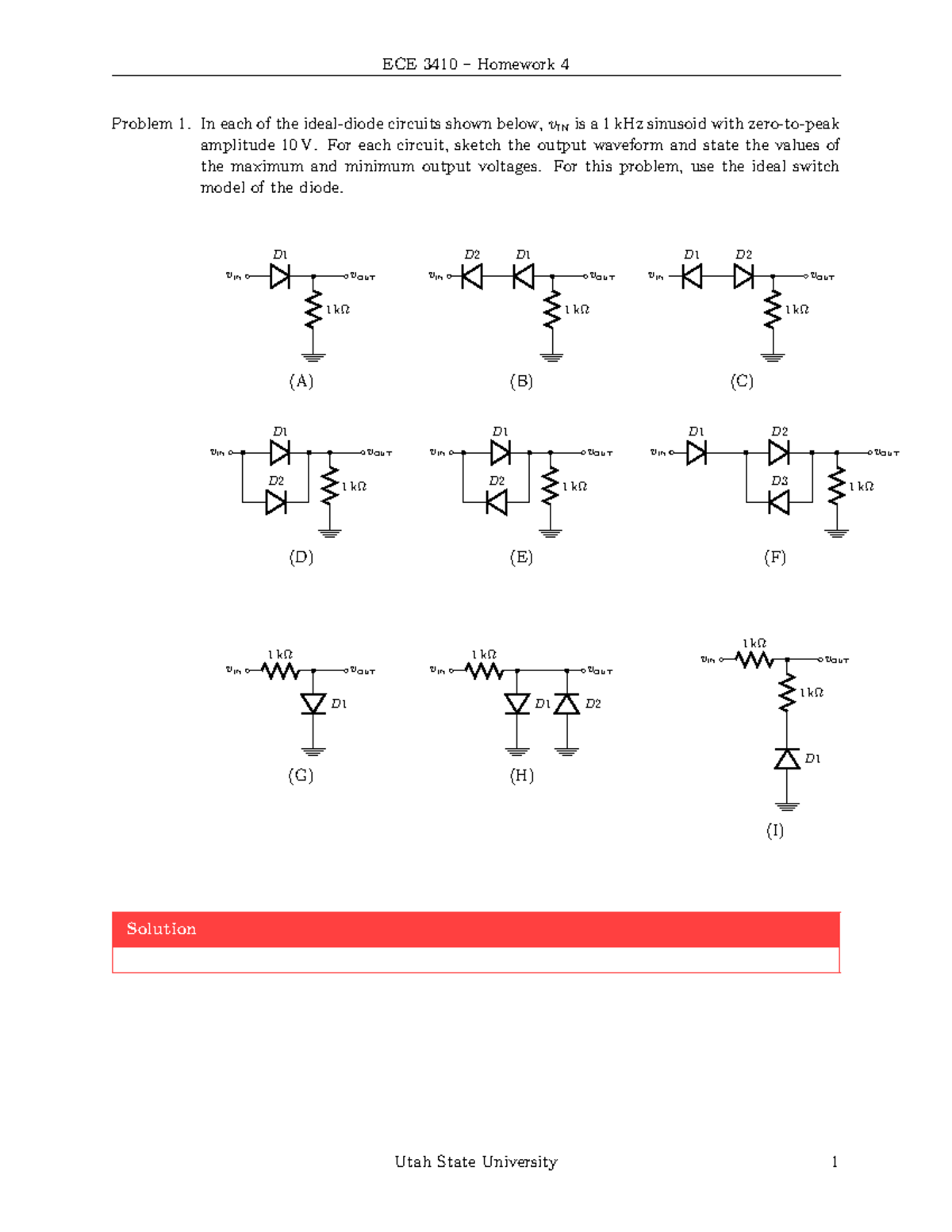 Homework 4 solutions questions and answers Problem 1. In each of