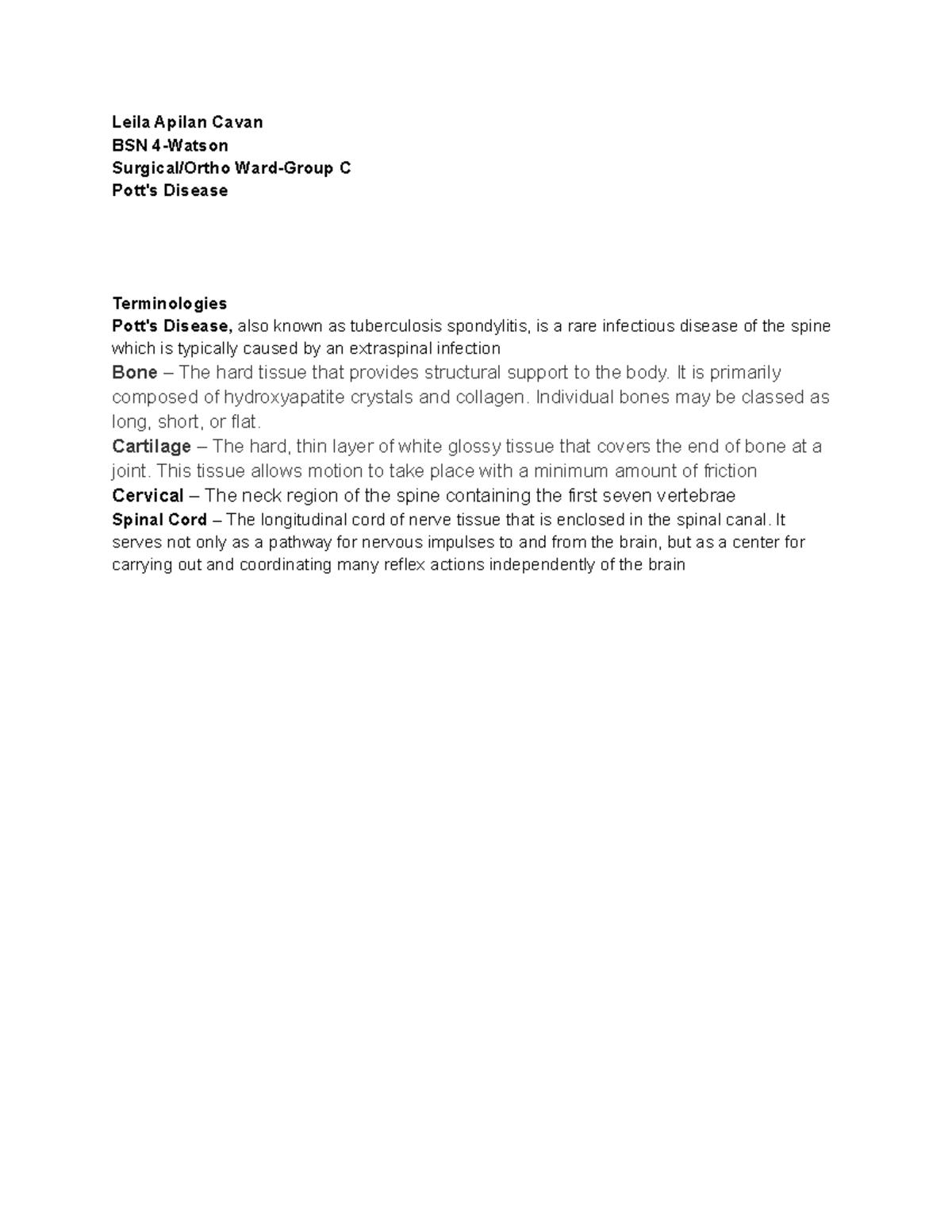 Pott S Disease Ncp Nursing Body Image vrogue.co