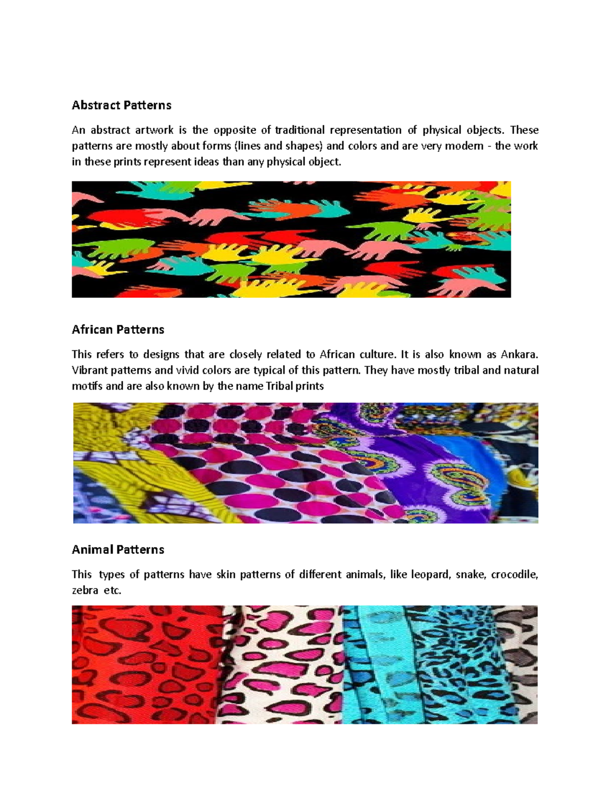 Different types of fabric patterns - Abstract Patterns An abstract ...