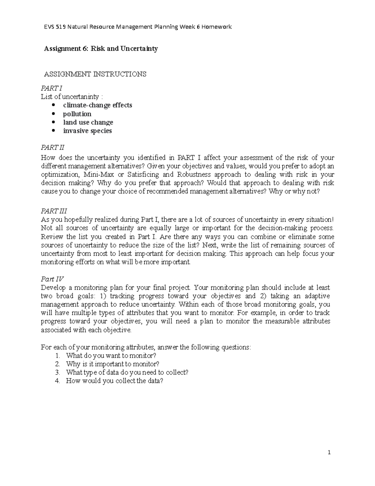 Week 6 Homework v2 - the example of assignment. - Assignment 6: Risk ...