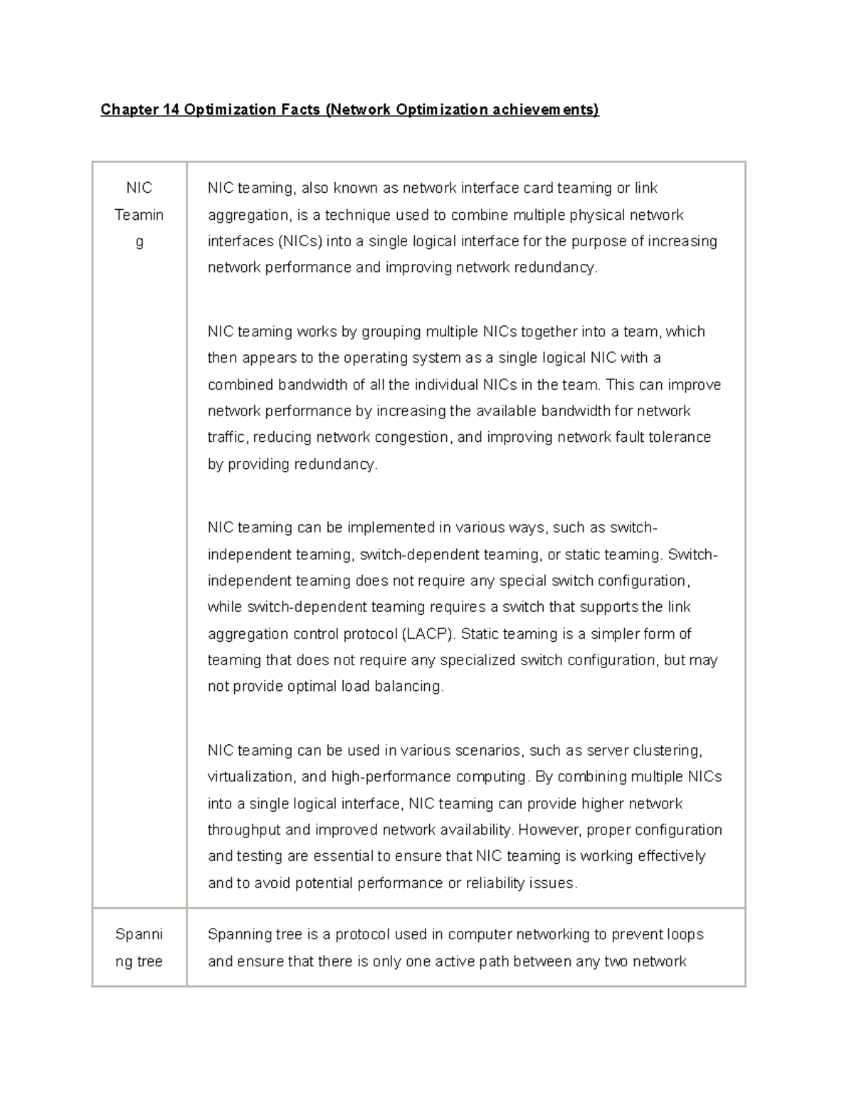 Chapter 14 Optimization Facts (Network Optimization achievements ...