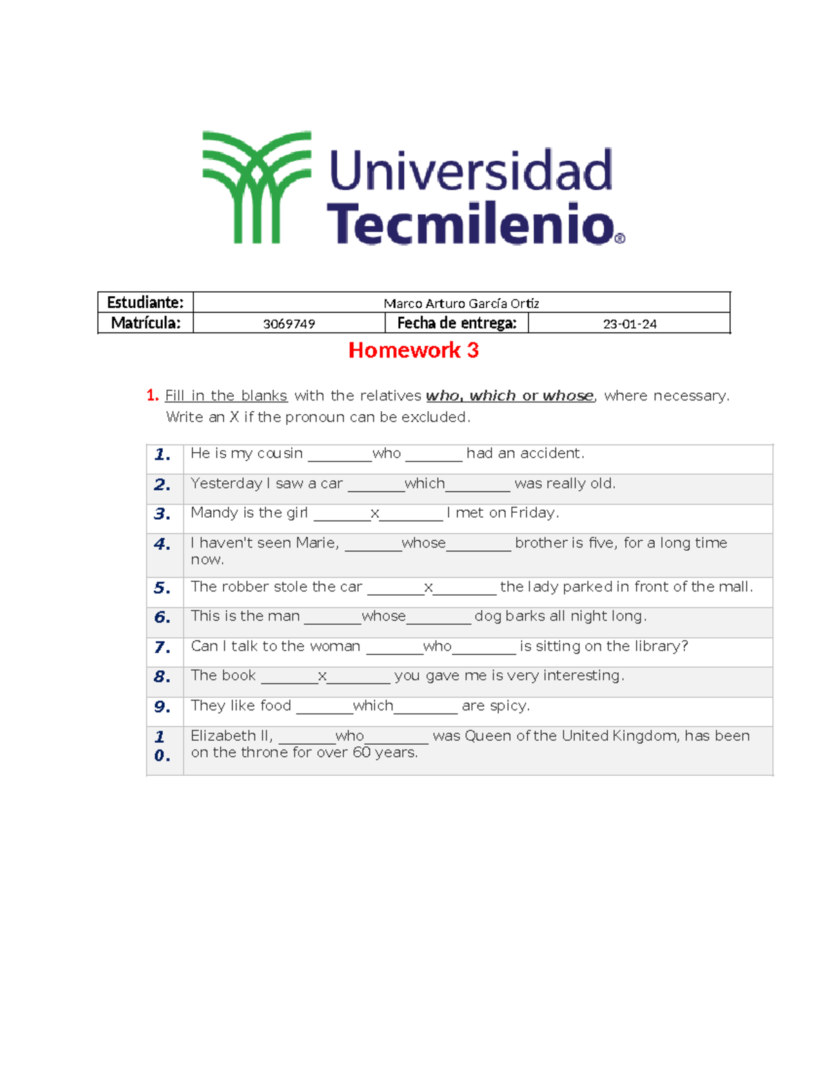 Tarea 3 Ingles Basico Marco García - Estudiante: Marco Arturo García ...